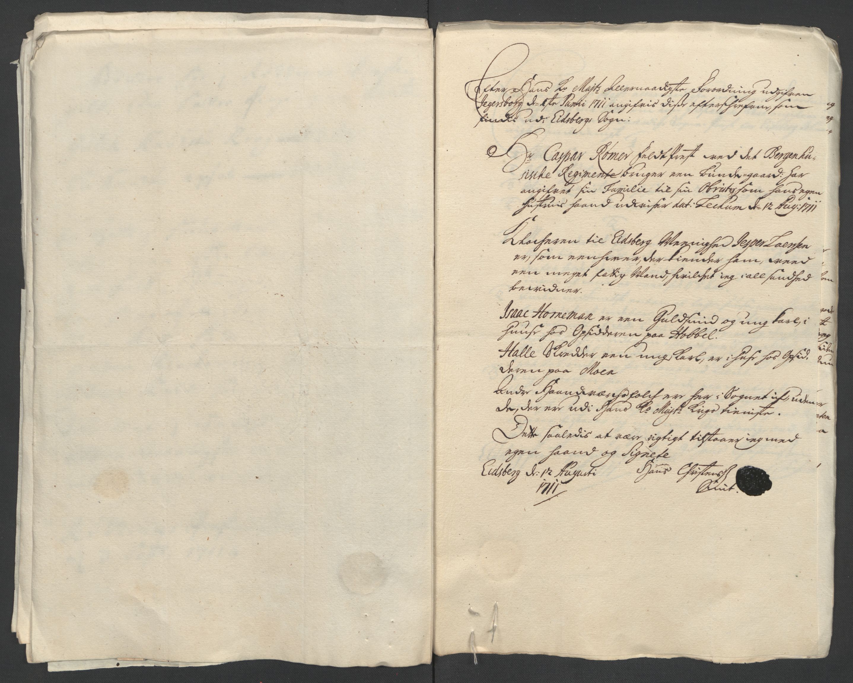 Rentekammeret inntil 1814, Reviderte regnskaper, Fogderegnskap, AV/RA-EA-4092/R07/L0303: Fogderegnskap Rakkestad, Heggen og Frøland, 1711, p. 261