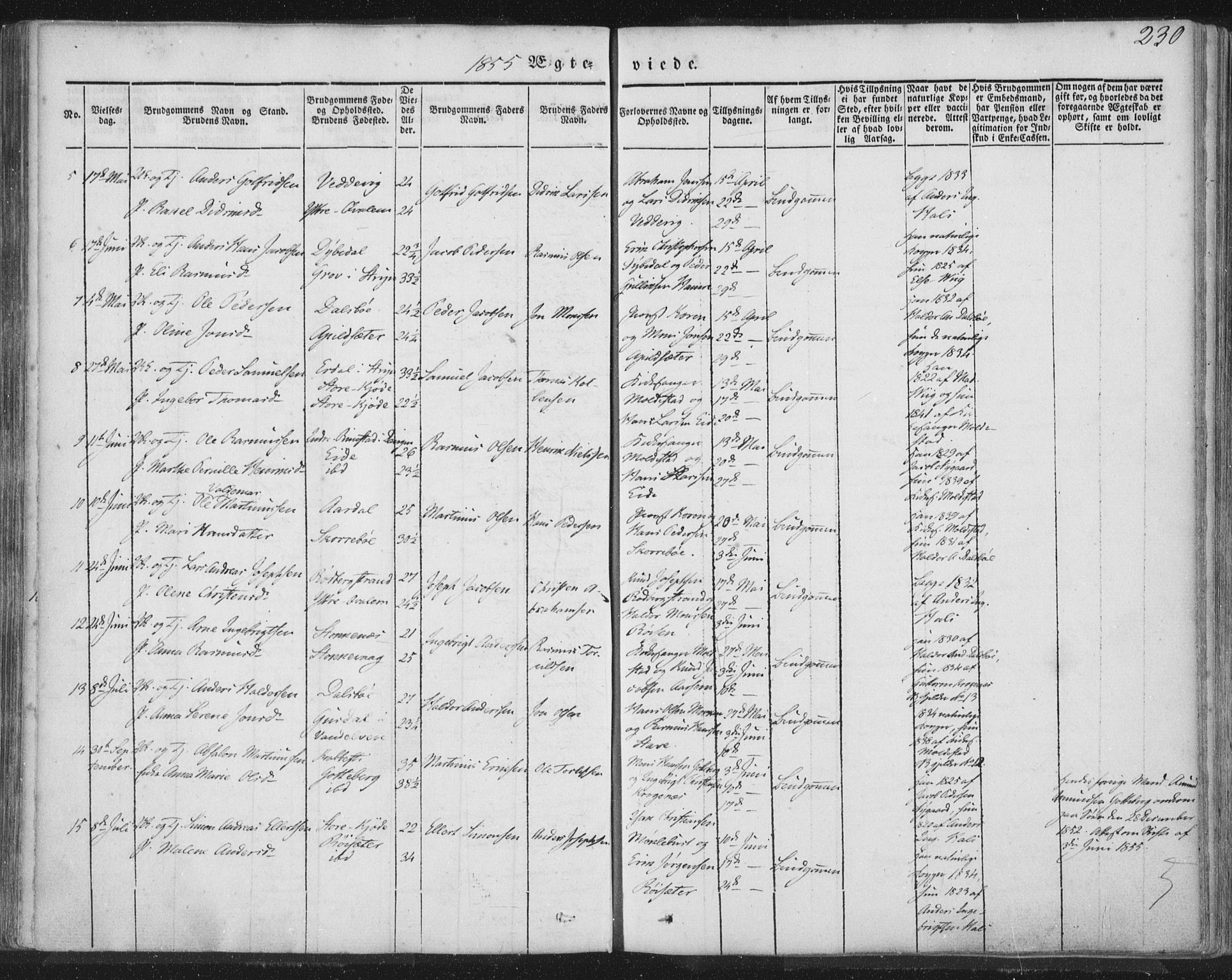 Selje sokneprestembete, SAB/A-99938/H/Ha/Haa/Haaa: Parish register (official) no. A 10, 1844-1858, p. 230