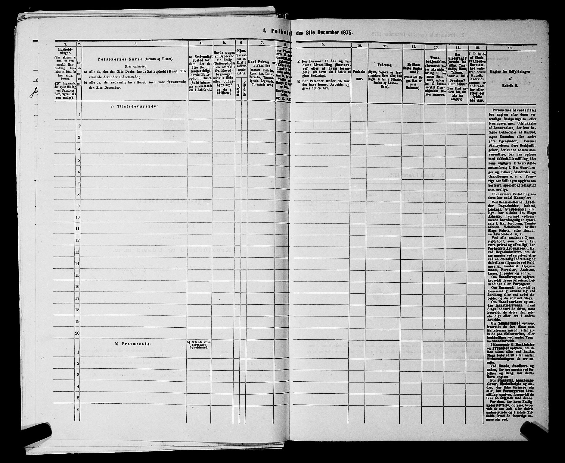 RA, 1875 census for 0233P Nittedal, 1875, p. 188