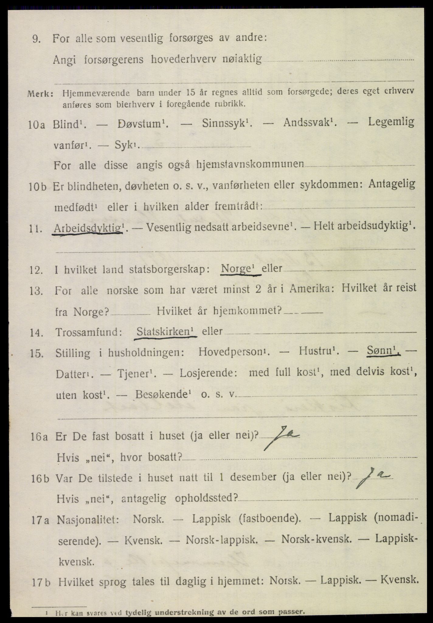 SAT, 1920 census for Brønnøy, 1920, p. 3309