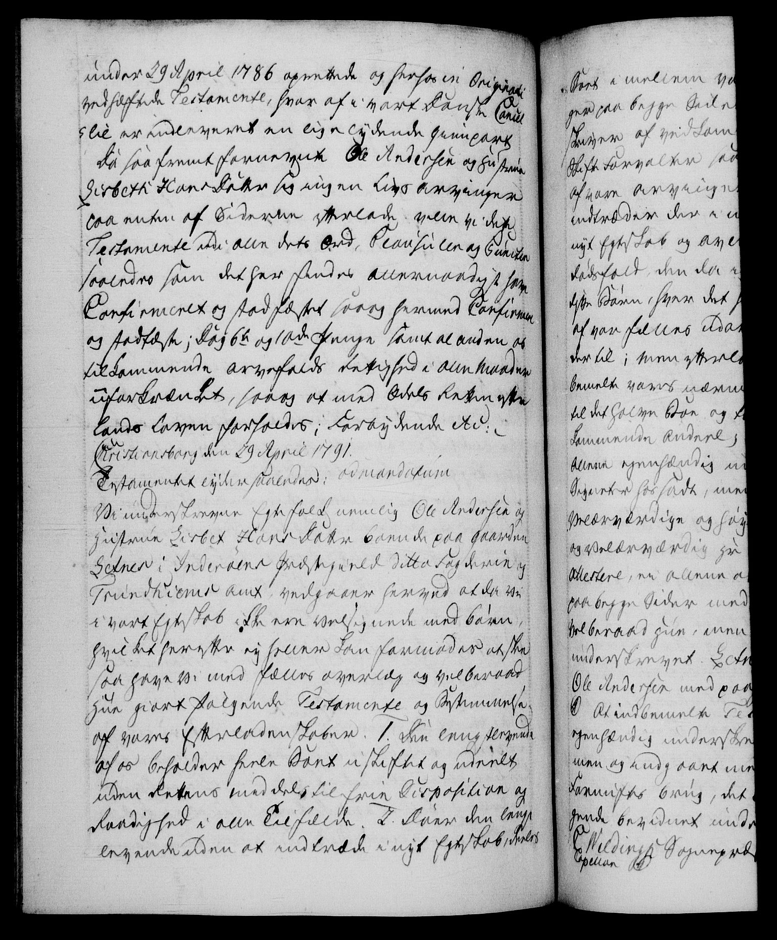Danske Kanselli 1572-1799, RA/EA-3023/F/Fc/Fca/Fcaa/L0053: Norske registre, 1790-1791, p. 596b