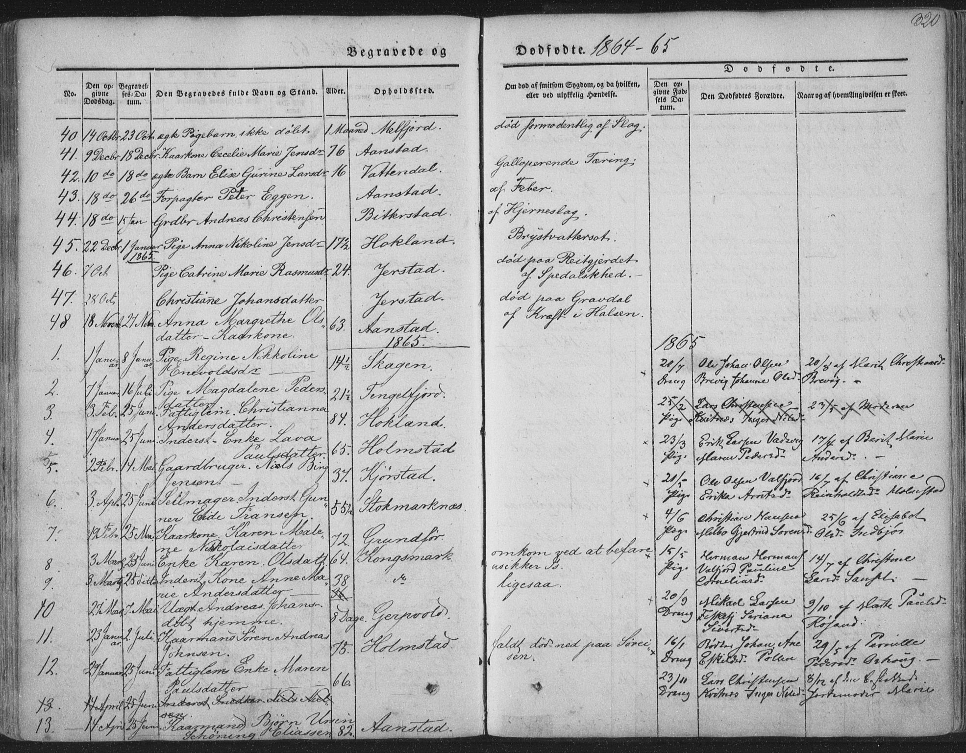 Ministerialprotokoller, klokkerbøker og fødselsregistre - Nordland, SAT/A-1459/888/L1241: Parish register (official) no. 888A07, 1849-1869, p. 320