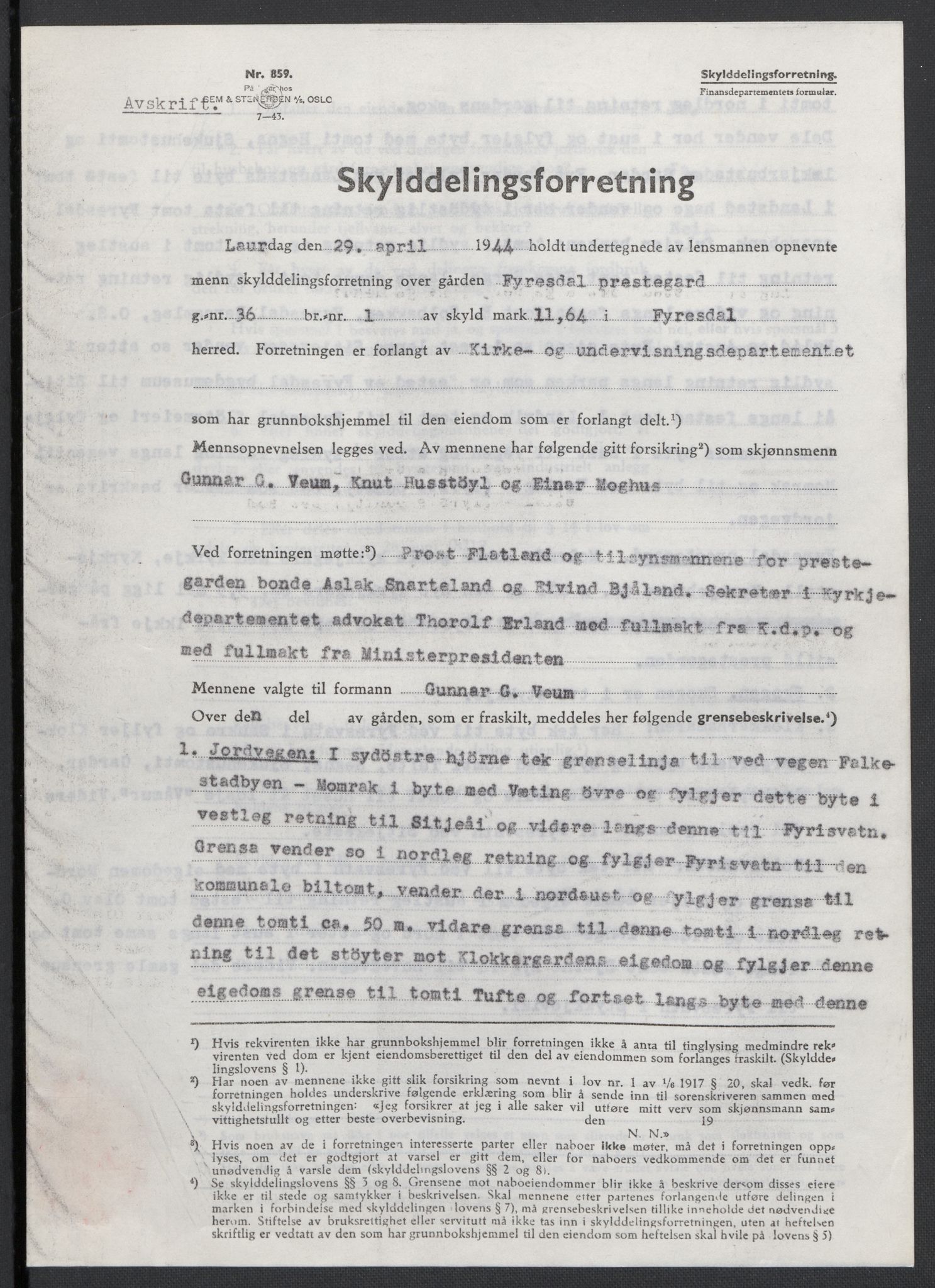 Landssvikarkivet, Oslo politikammer, AV/RA-S-3138-01/D/Da/L0003: Dnr. 29, 1945, p. 1294