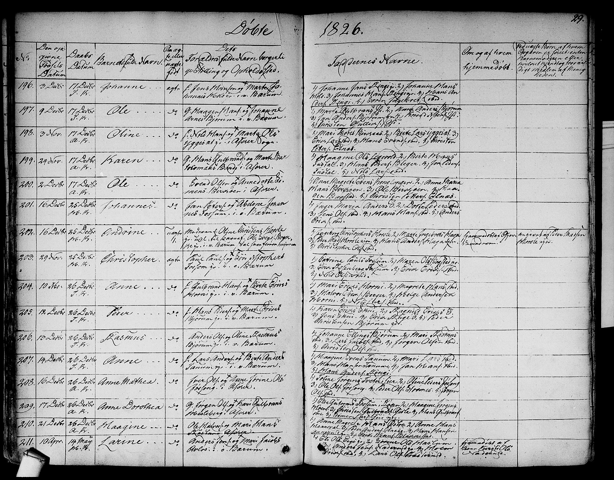 Asker prestekontor Kirkebøker, SAO/A-10256a/F/Fa/L0007: Parish register (official) no. I 7, 1825-1864, p. 29