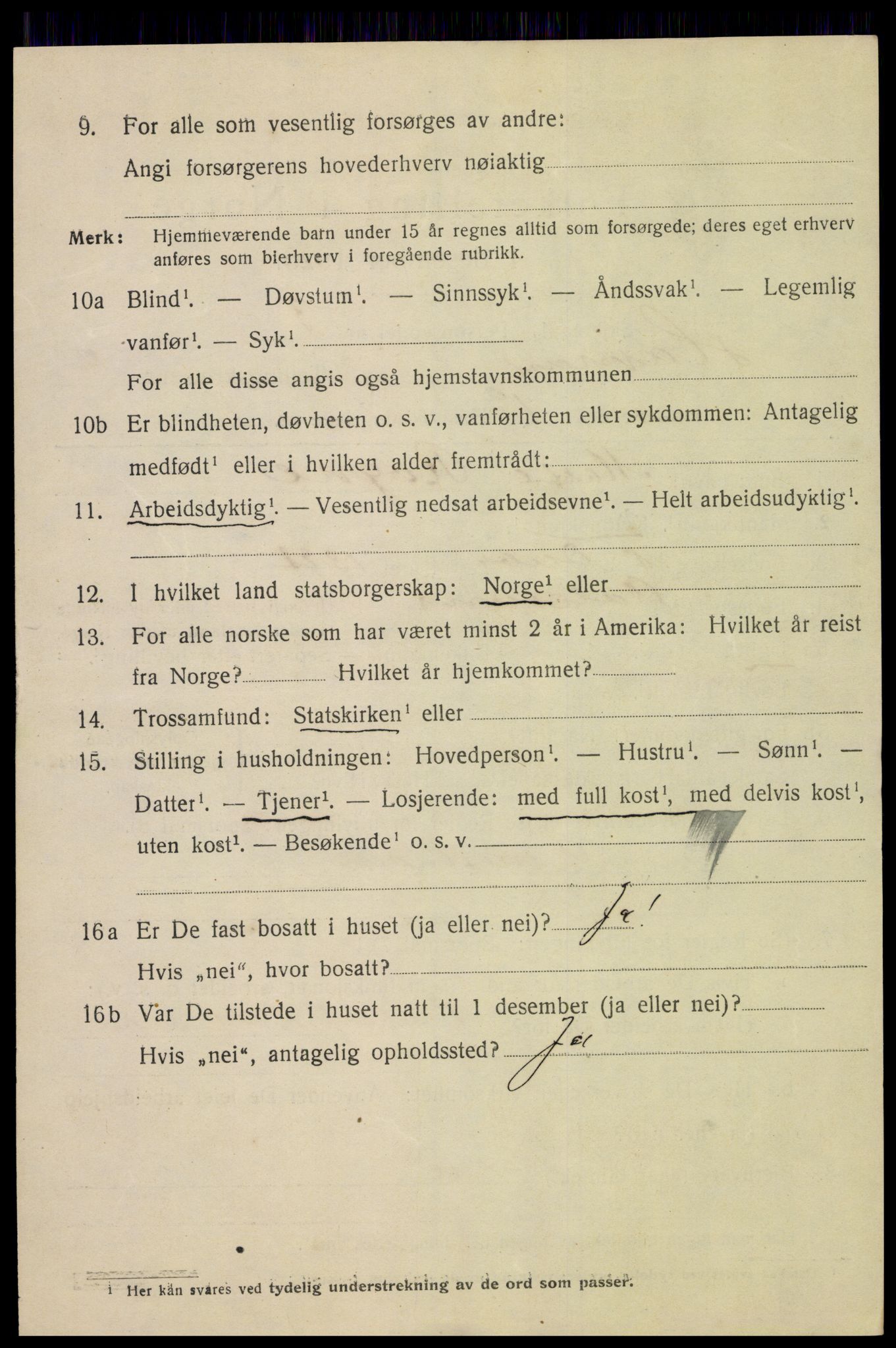 SAH, 1920 census for Hamar, 1920, p. 7800