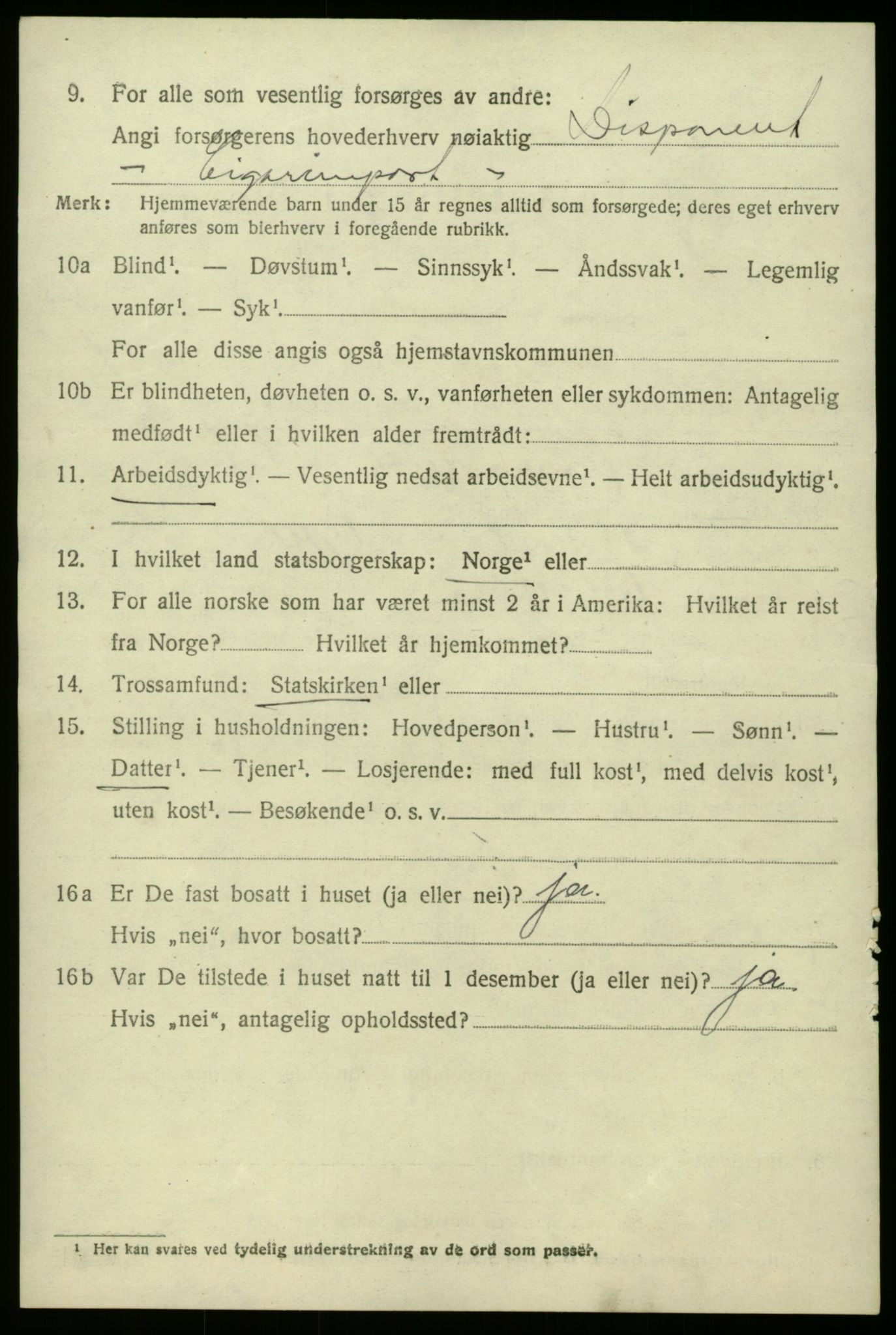 SAB, 1920 census for Fana, 1920, p. 16582