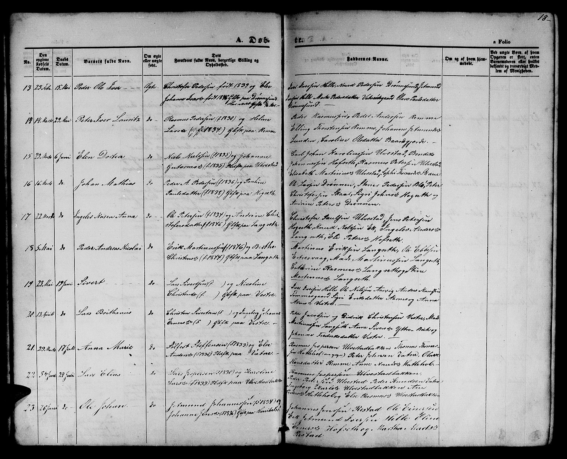 Ministerialprotokoller, klokkerbøker og fødselsregistre - Møre og Romsdal, AV/SAT-A-1454/525/L0375: Parish register (copy) no. 525C01, 1865-1879, p. 18