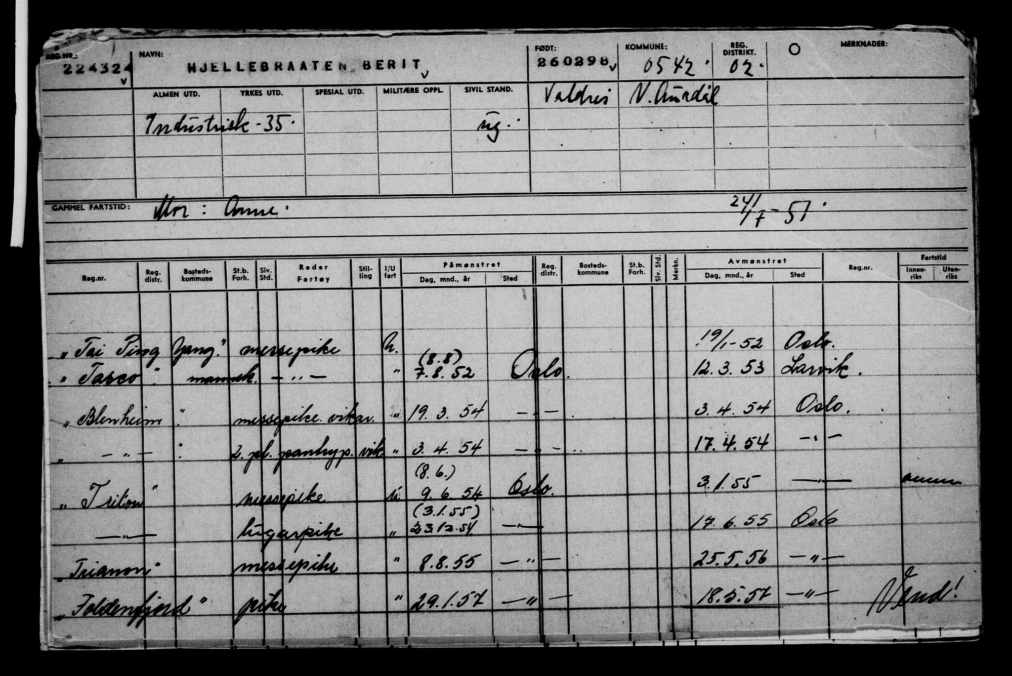 Direktoratet for sjømenn, AV/RA-S-3545/G/Gb/L0027: Hovedkort, 1898, p. 399