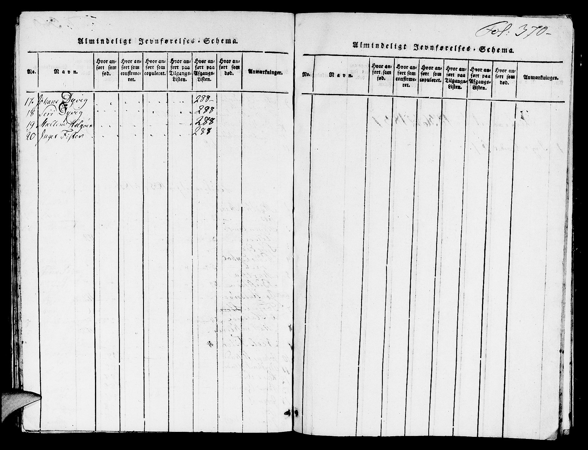 Hjelmeland sokneprestkontor, AV/SAST-A-101843/01/V/L0003: Parish register (copy) no. B 3, 1816-1841, p. 370