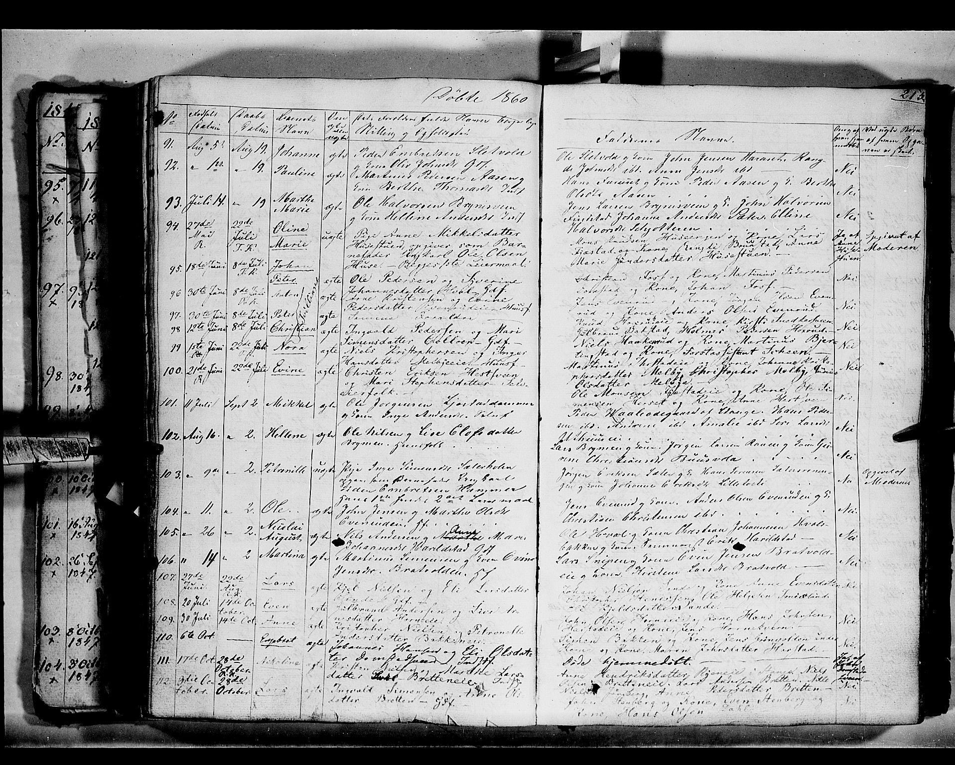 Romedal prestekontor, SAH/PREST-004/K/L0004: Parish register (official) no. 4, 1847-1861, p. 215