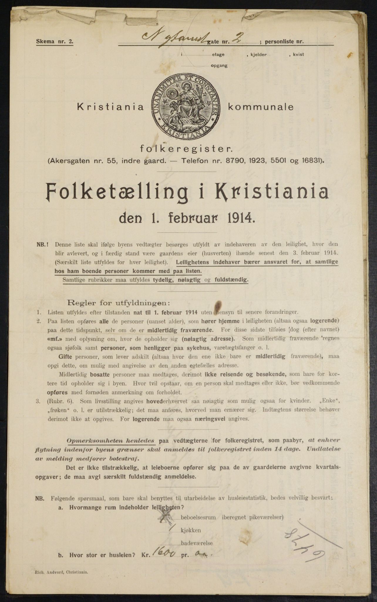 OBA, Municipal Census 1914 for Kristiania, 1914, p. 74034