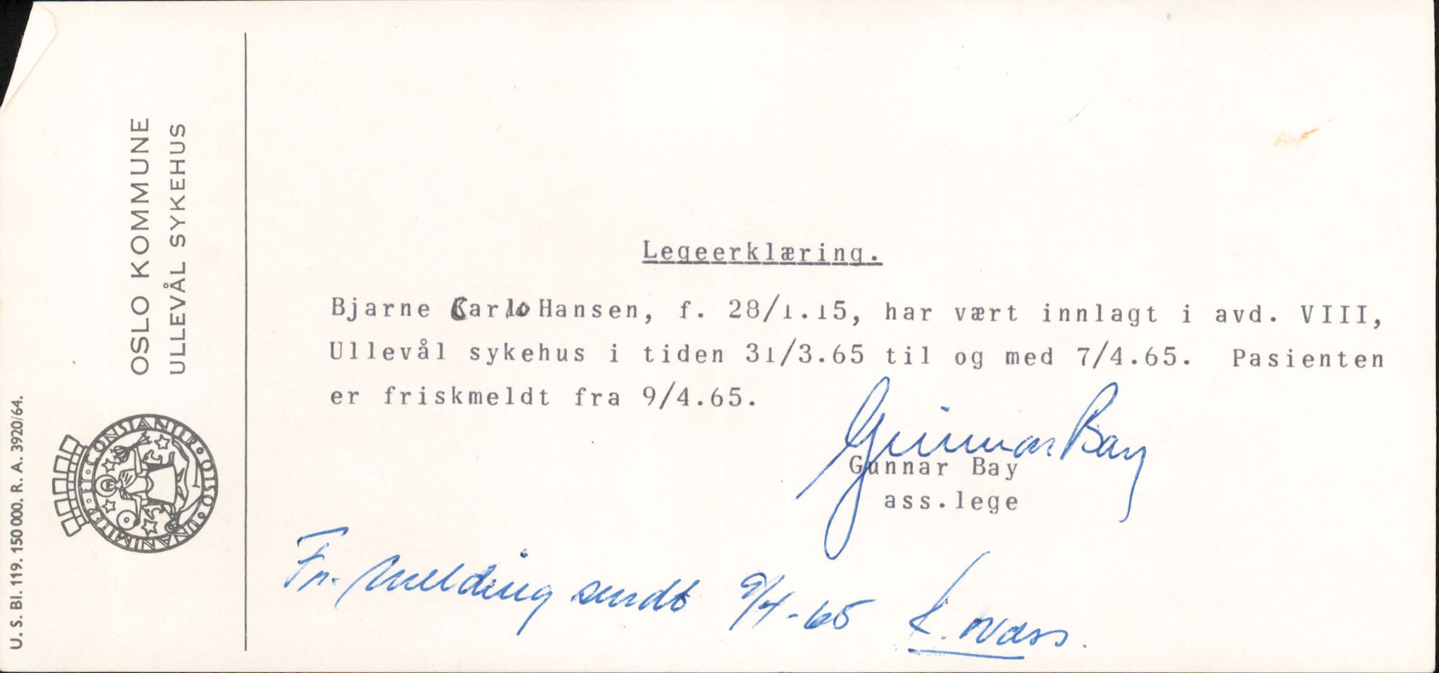 Forsvaret, Rygge hovedflystasjon, AV/RA-RAFA-2298/P/Pd/L0036: Hansen, Bjarne Carlo - Natterud, Trygve Hansen - f. 1915, 1915, p. 30