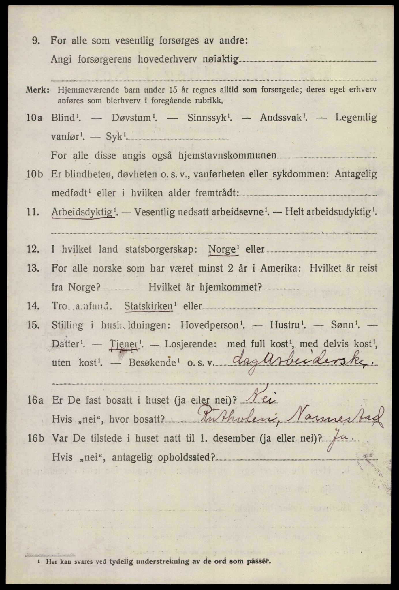 SAO, 1920 census for Nannestad, 1920, p. 3108