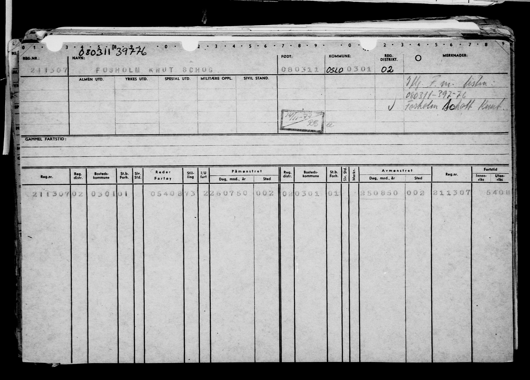 Direktoratet for sjømenn, AV/RA-S-3545/G/Gb/L0094: Hovedkort, 1911, p. 512