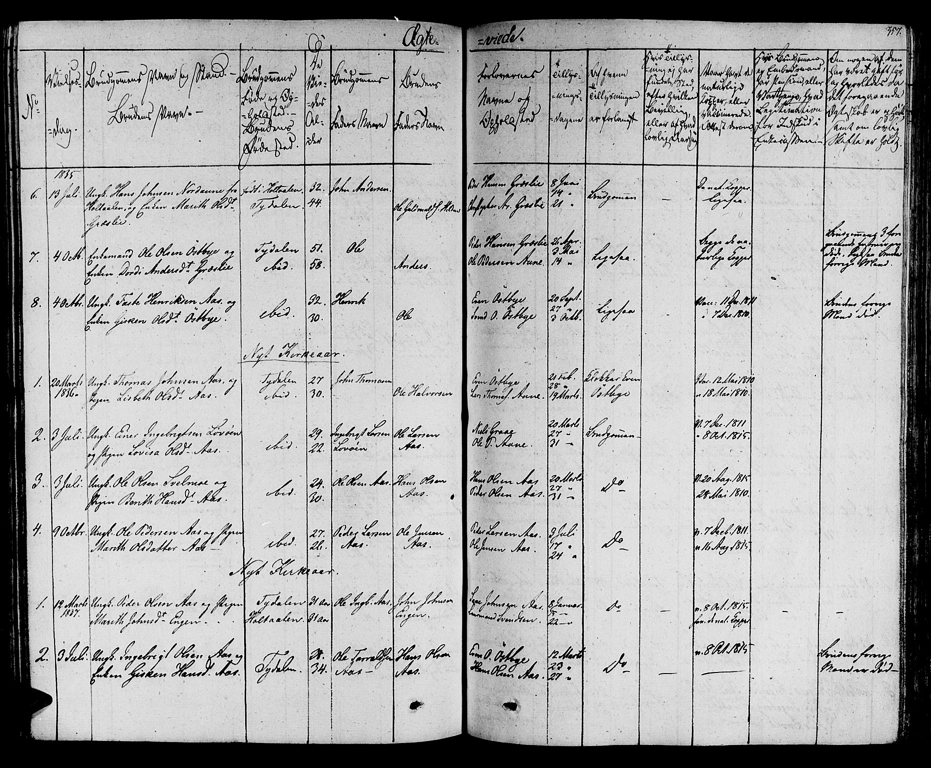 Ministerialprotokoller, klokkerbøker og fødselsregistre - Sør-Trøndelag, AV/SAT-A-1456/695/L1144: Parish register (official) no. 695A05 /2, 1824-1842, p. 357