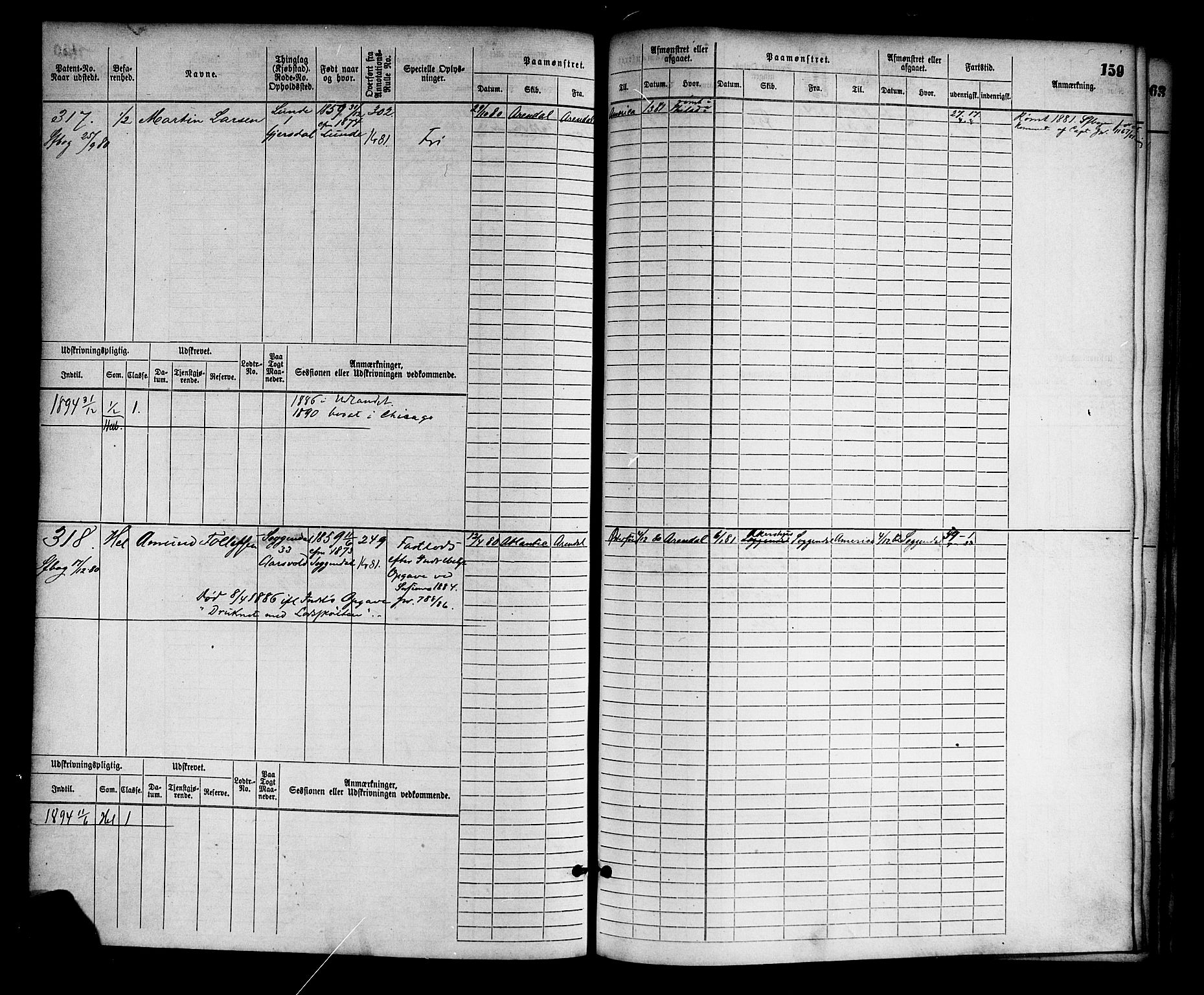 Sogndal mønstringskrets, SAK/2031-0020/F/Fb/L0001: Hovedrulle nr. 1-382, P-2, 1870-1889, p. 171