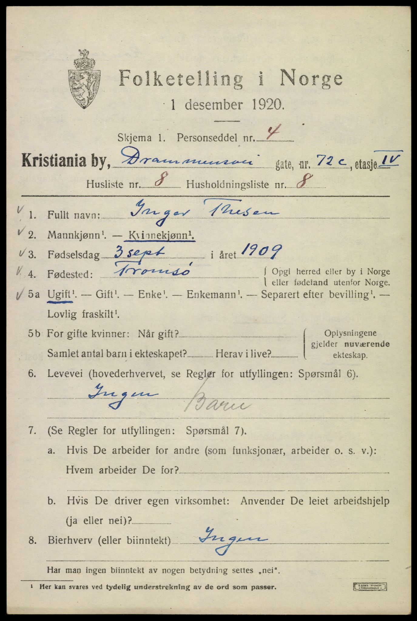 SAO, 1920 census for Kristiania, 1920, p. 202441