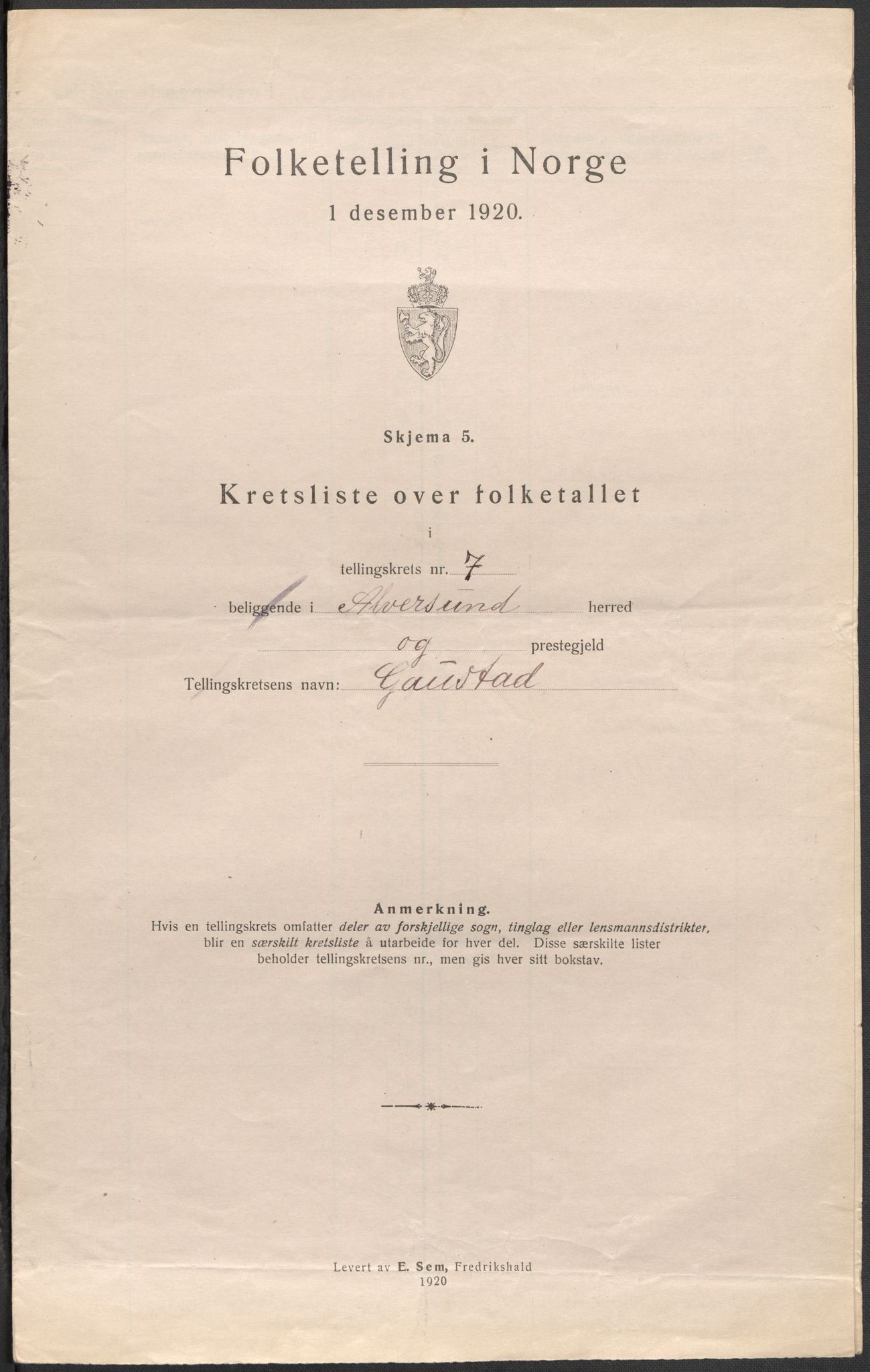 SAB, 1920 census for Alversund, 1920, p. 23
