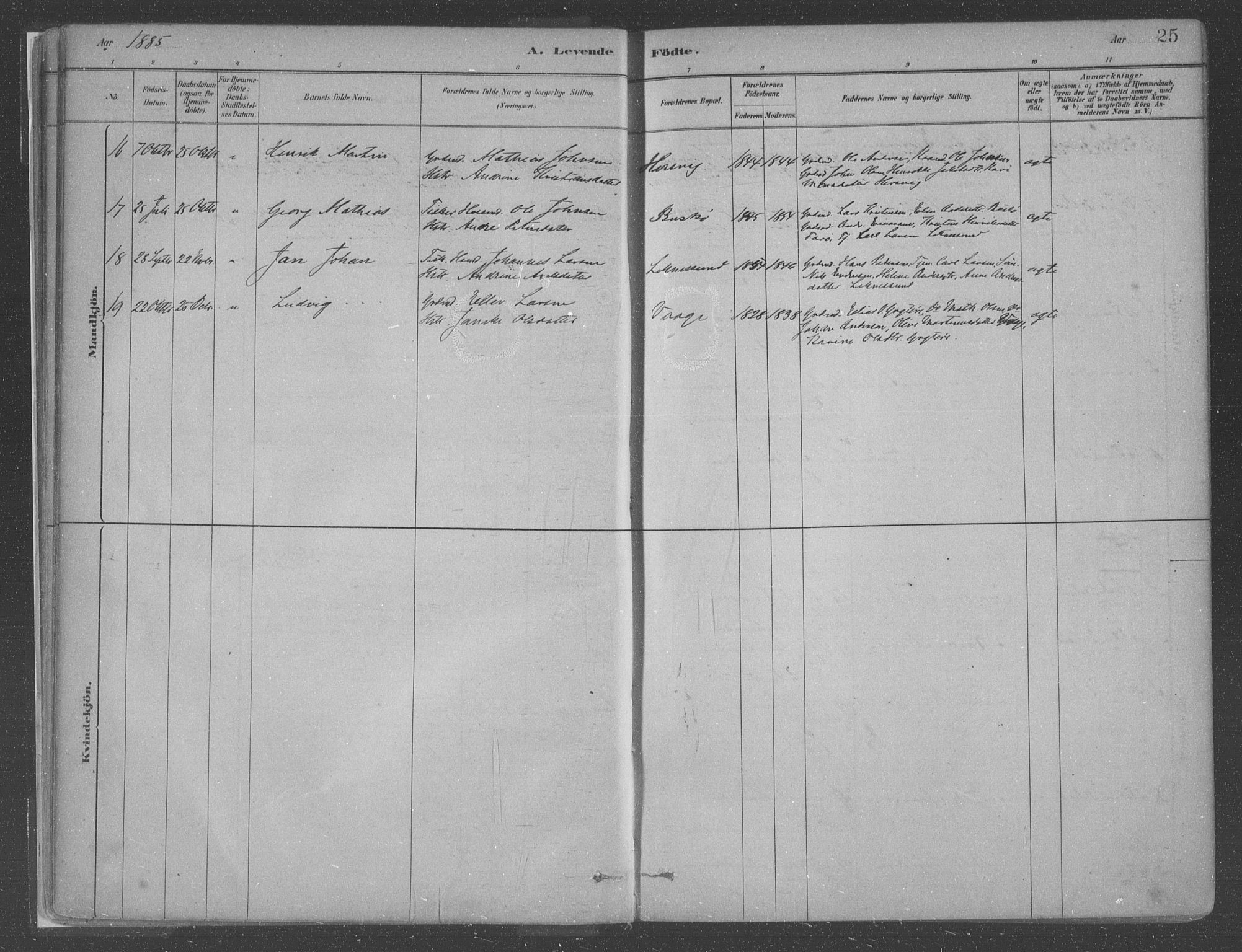 Askvoll sokneprestembete, AV/SAB-A-79501/H/Haa/Haac/L0001: Parish register (official) no. C  1, 1879-1922, p. 25