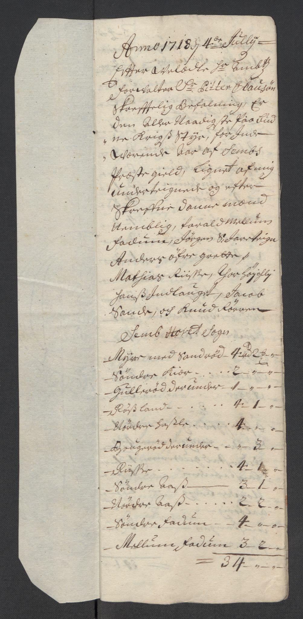 Rentekammeret inntil 1814, Reviderte regnskaper, Fogderegnskap, RA/EA-4092/R32/L1882: Fogderegnskap Jarlsberg grevskap, 1718, p. 245