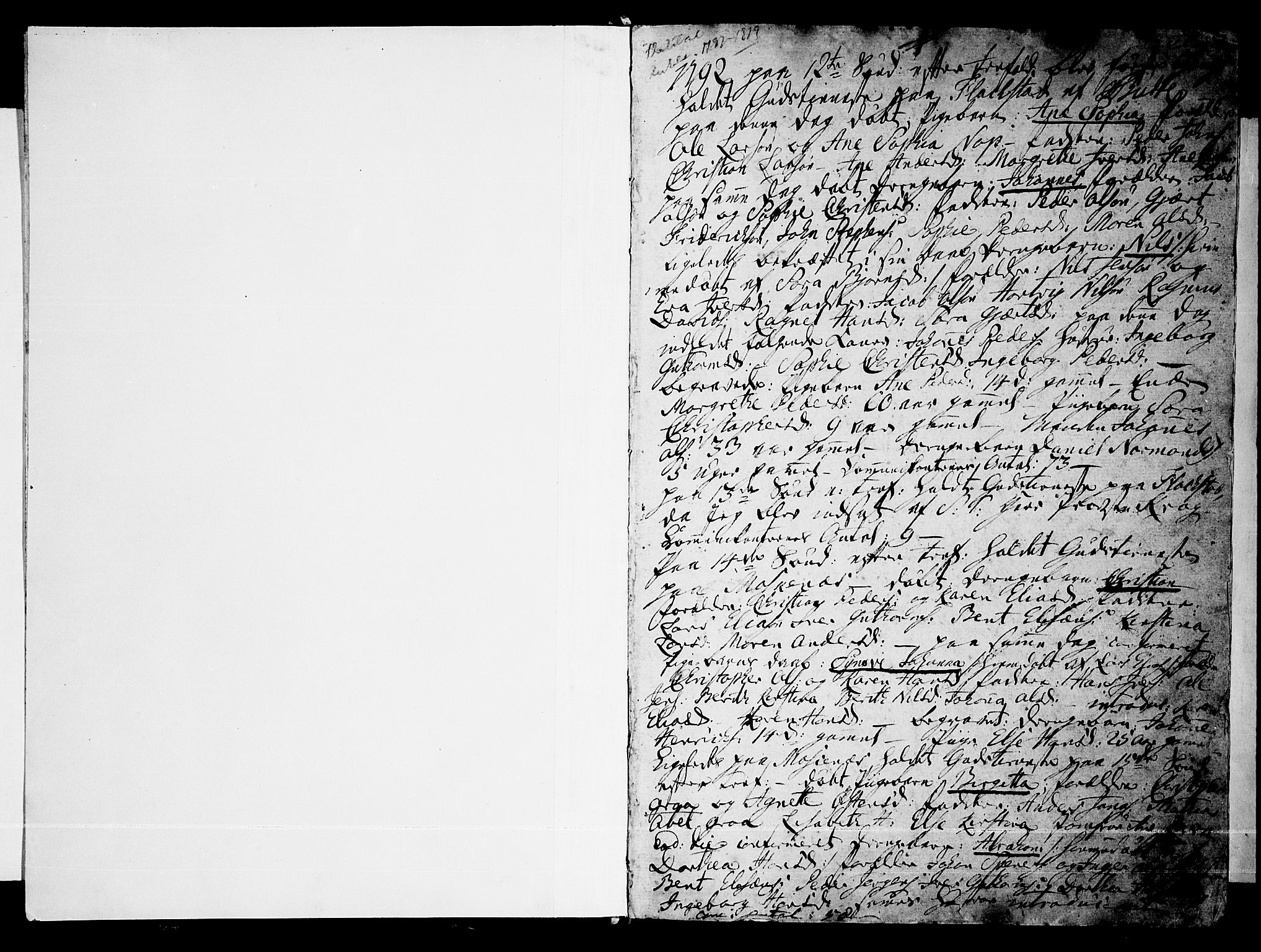 Ministerialprotokoller, klokkerbøker og fødselsregistre - Nordland, SAT/A-1459/885/L1200: Parish register (official) no. 885A01, 1792-1819, p. 0-1