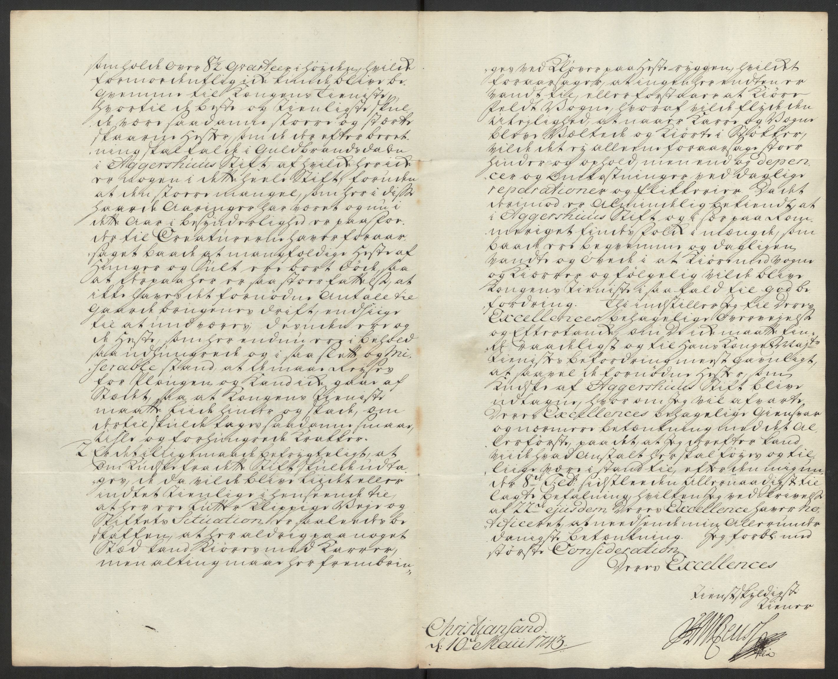 Kommanderende general (KG I) med Det norske krigsdirektorium, AV/RA-EA-5419/D/L0062: Stattholderens, stiftamtmenns og amtmenns brev, 1741-1745, p. 176