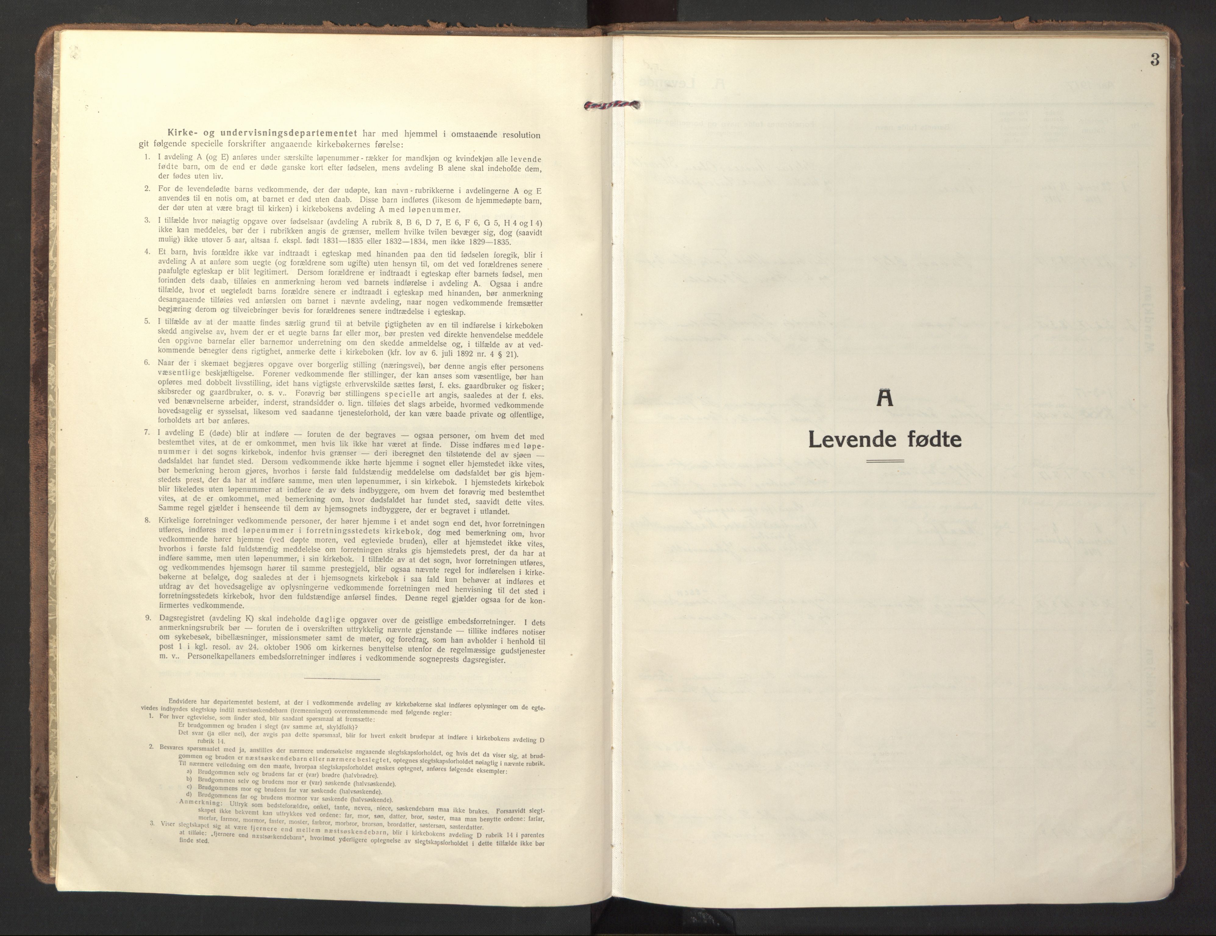 Ministerialprotokoller, klokkerbøker og fødselsregistre - Sør-Trøndelag, SAT/A-1456/618/L0449: Parish register (official) no. 618A12, 1917-1924, p. 3