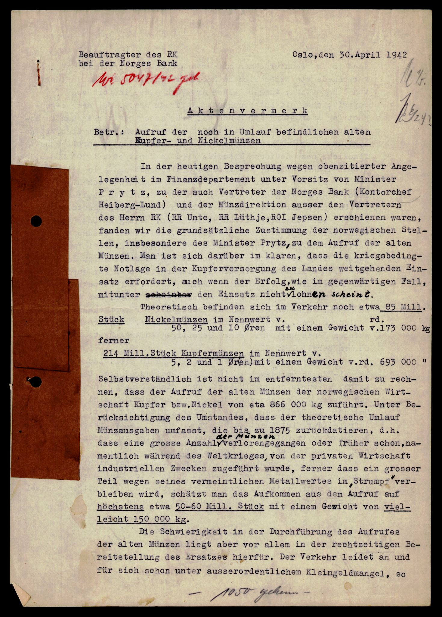 Forsvarets Overkommando. 2 kontor. Arkiv 11.4. Spredte tyske arkivsaker, AV/RA-RAFA-7031/D/Dar/Darb/L0003: Reichskommissariat - Hauptabteilung Vervaltung, 1940-1945, p. 1201