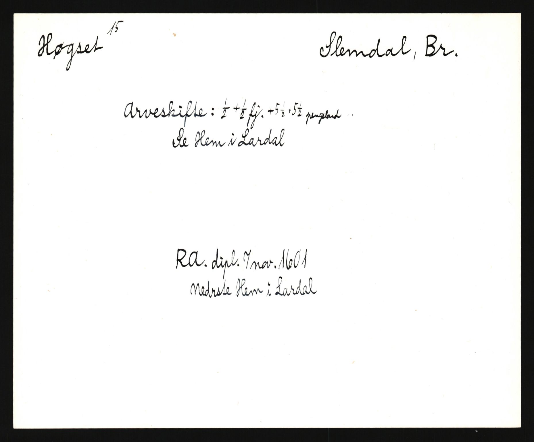 Riksarkivets diplomsamling, AV/RA-EA-5965/F35/F35e/L0020: Registreringssedler Telemark 1, 1400-1700, p. 215