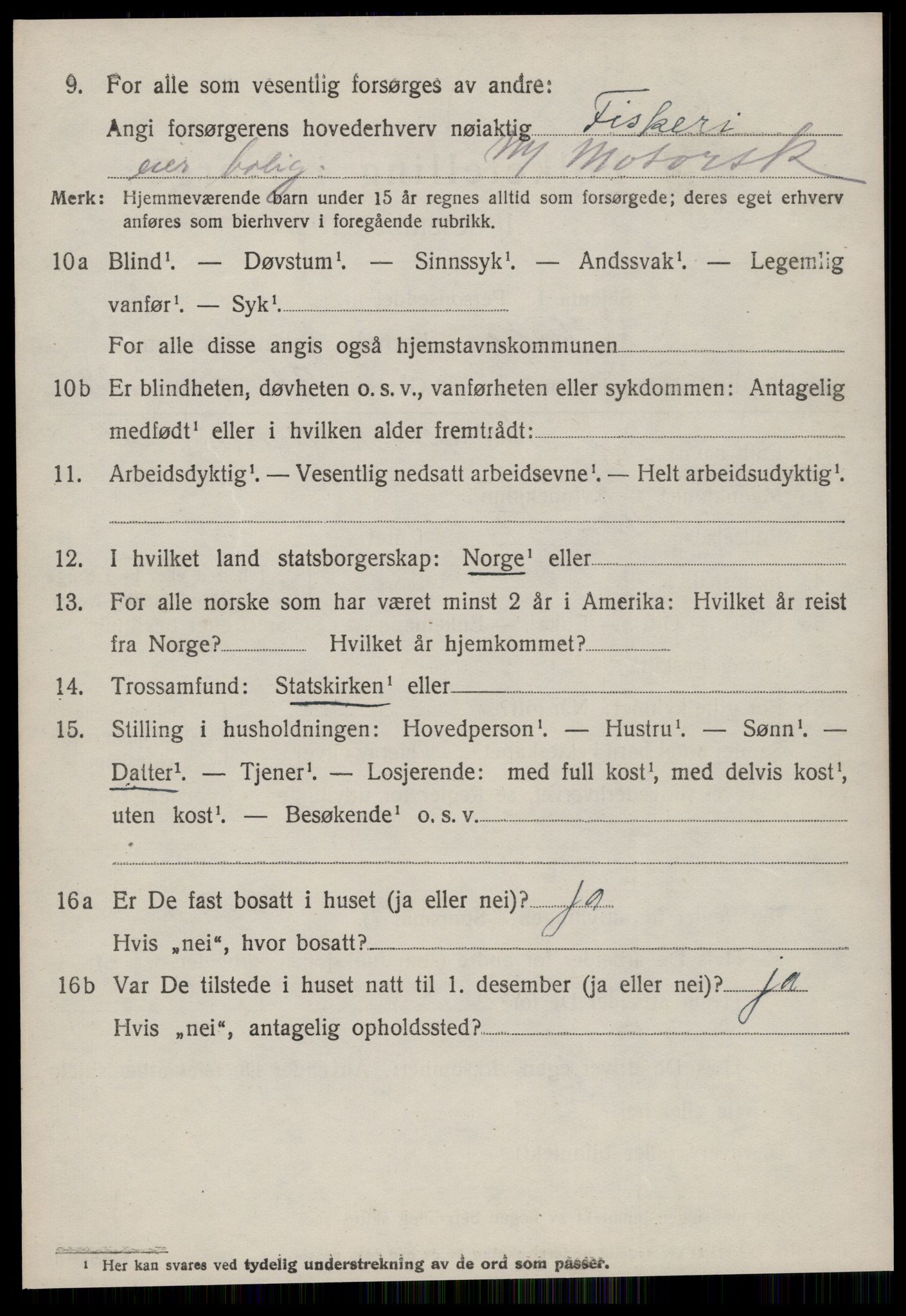 SAT, 1920 census for Giske, 1920, p. 2597