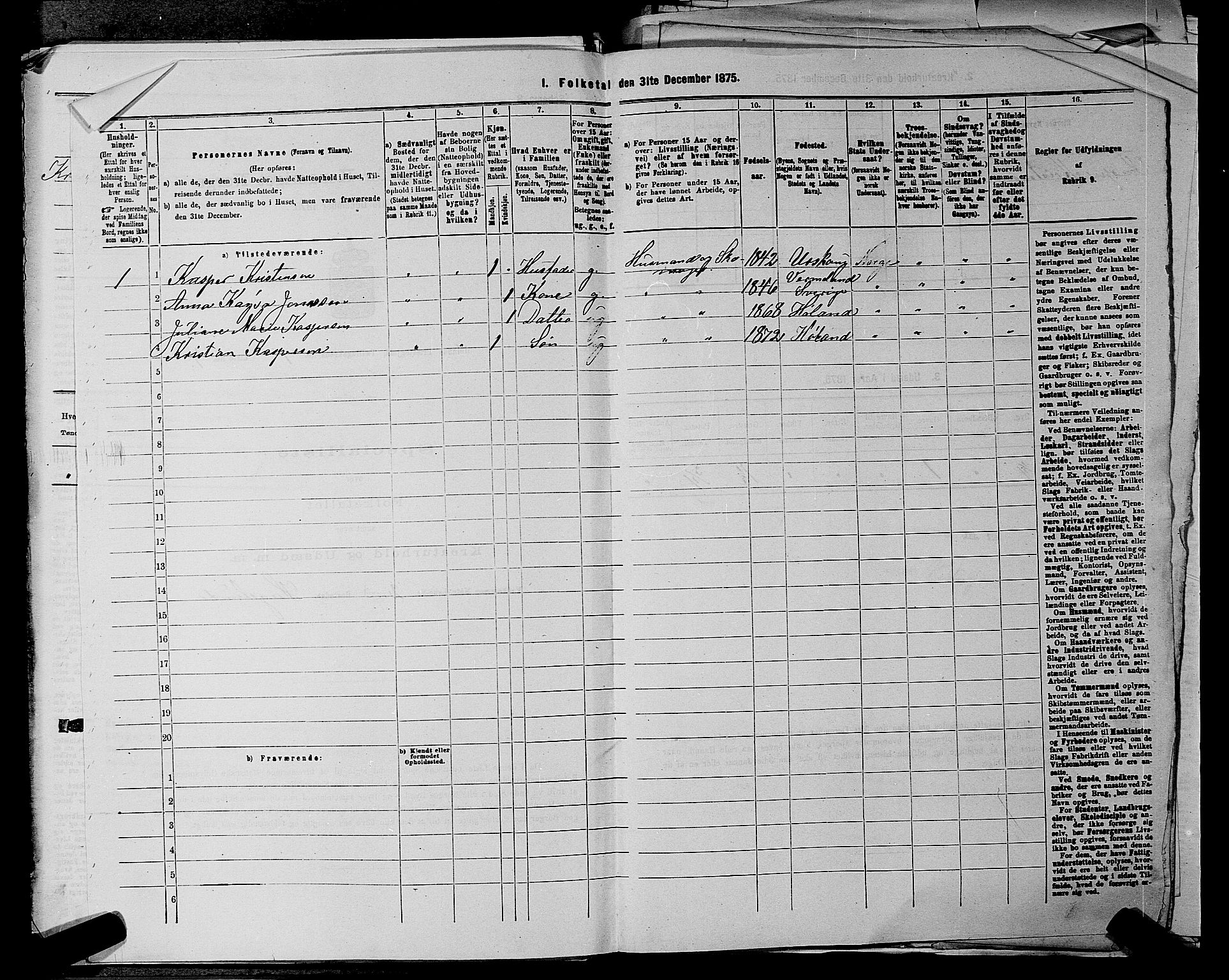 RA, 1875 census for 0221P Høland, 1875, p. 274