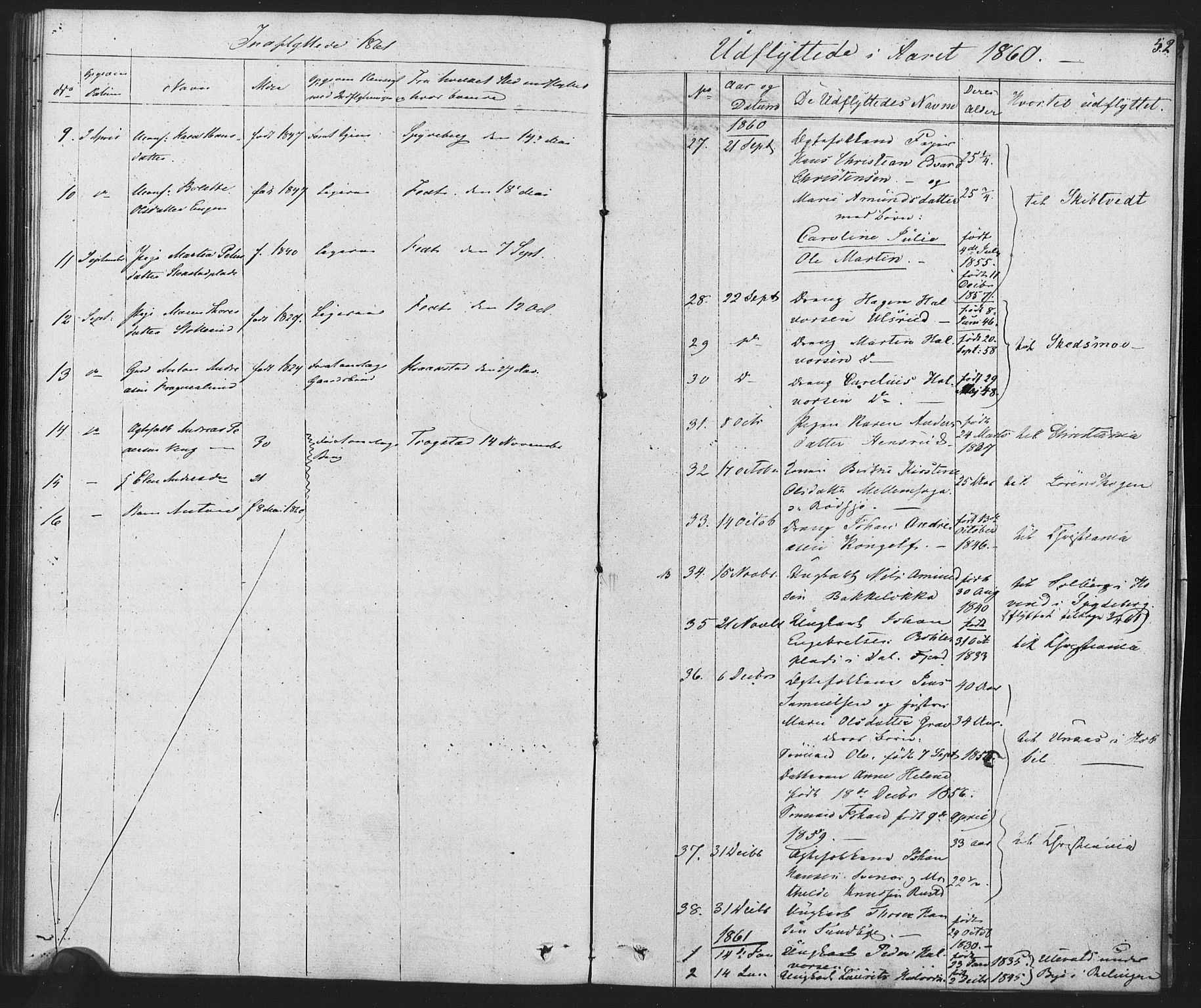 Enebakk prestekontor Kirkebøker, SAO/A-10171c/F/Fa/L0014: Parish register (official) no. I 14, 1833-1878, p. 52