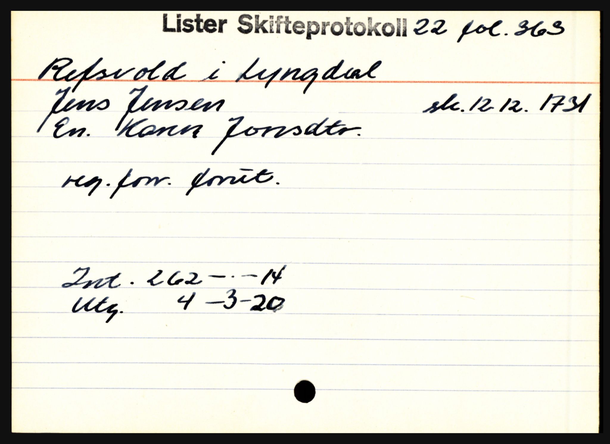 Lister sorenskriveri, AV/SAK-1221-0003/H, p. 29713