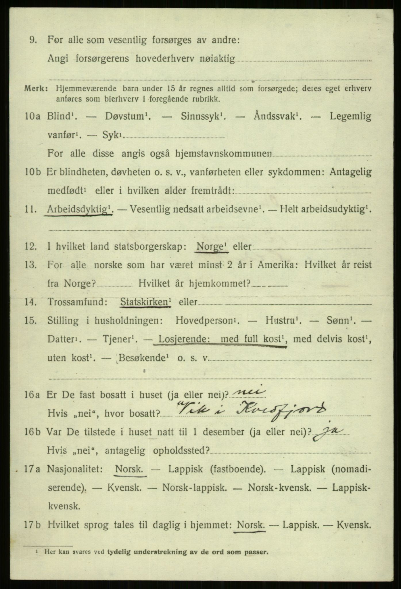 SATØ, 1920 census for Trondenes, 1920, p. 16391