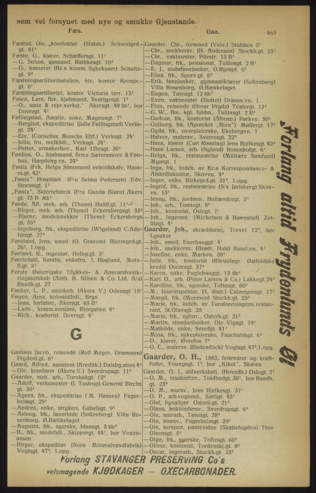 Kristiania/Oslo adressebok, PUBL/-, 1915, p. 465