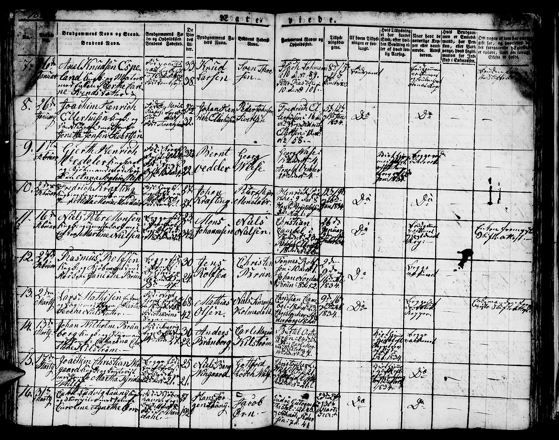 Domkirken sokneprestembete, SAB/A-74801/H/Hab/L0002: Parish register (copy) no. A 2, 1821-1839, p. 452