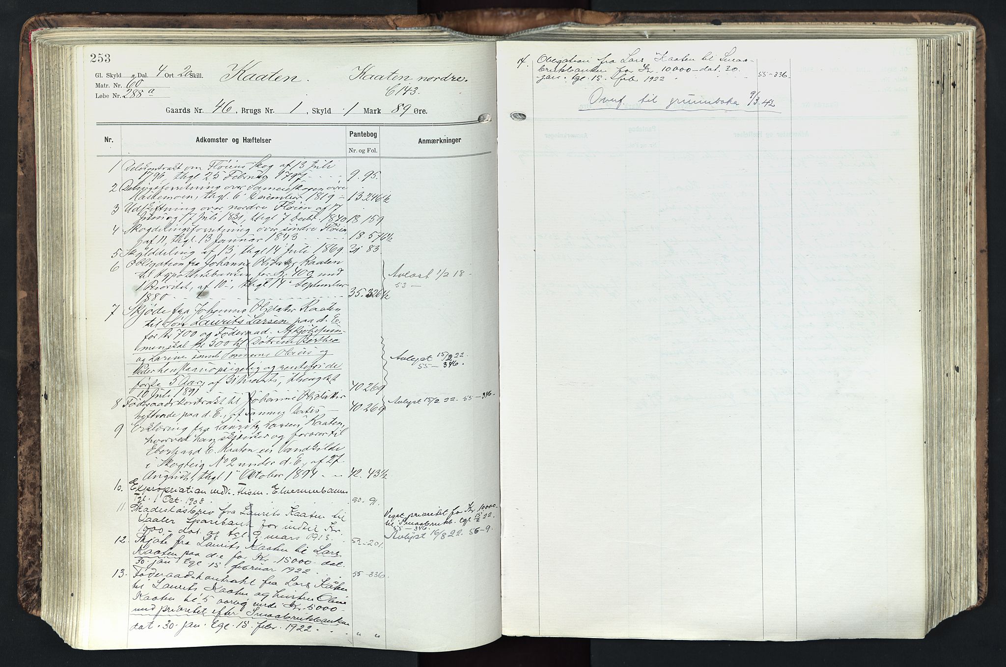 Solør tingrett, AV/SAH-TING-008/H/Ha/Hak/L0003: Mortgage register no. III, 1900-1935, p. 253