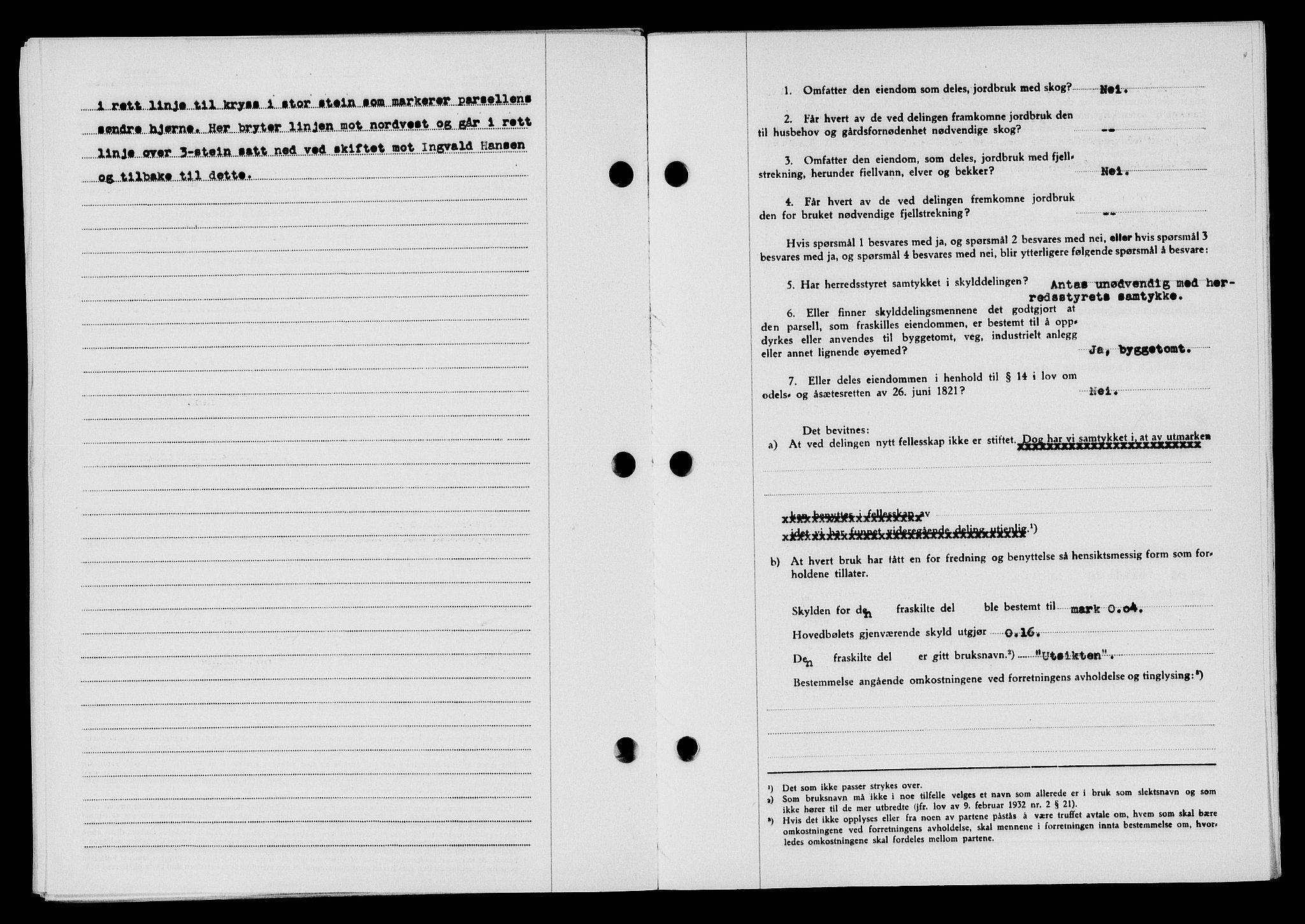 Flekkefjord sorenskriveri, AV/SAK-1221-0001/G/Gb/Gba/L0065: Mortgage book no. A-13, 1949-1949, Diary no: : 507/1949