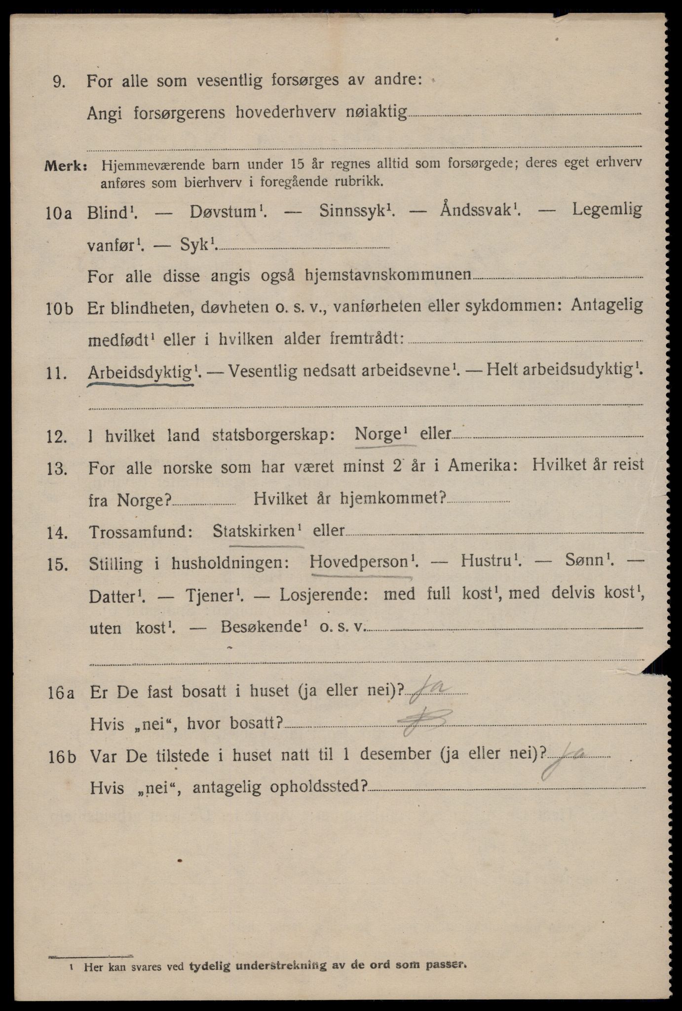 SAST, 1920 census for Stavanger, 1920, p. 95719