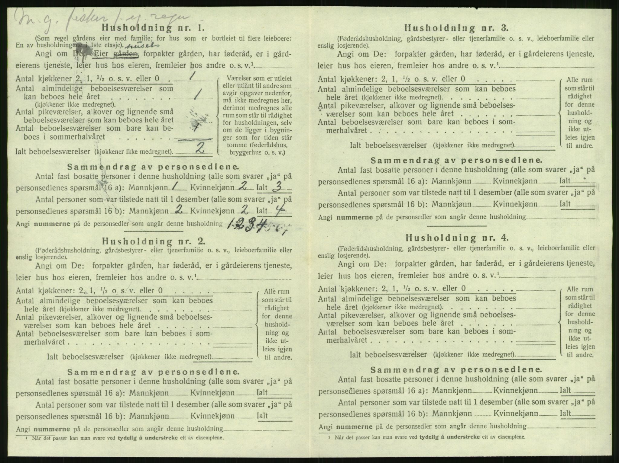 SAT, 1920 census for Brattvær, 1920, p. 493