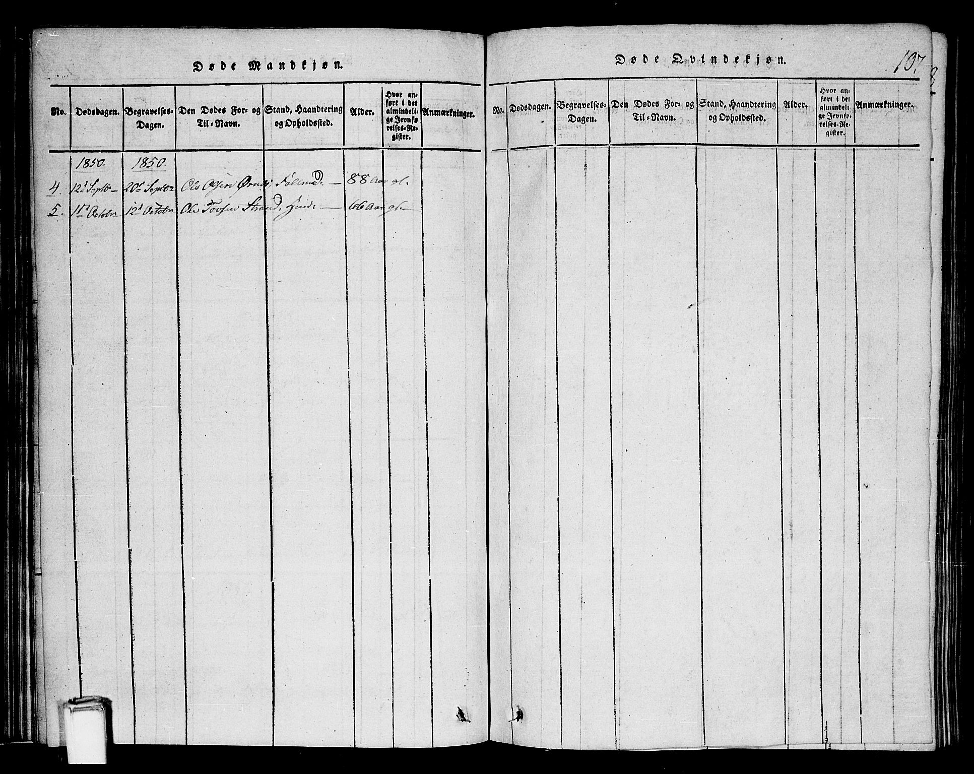 Tinn kirkebøker, SAKO/A-308/G/Gb/L0001: Parish register (copy) no. II 1 /1, 1815-1850, p. 107