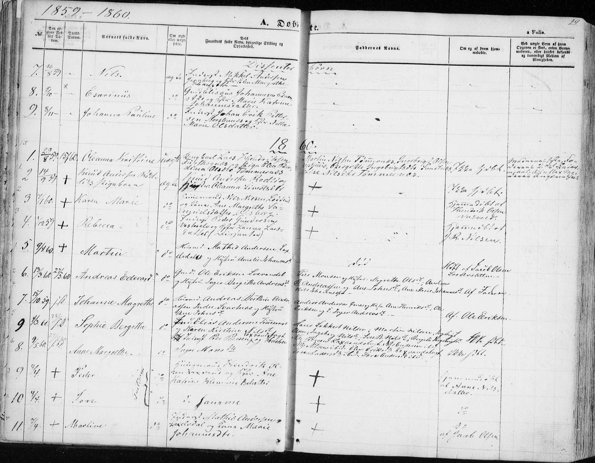 Balsfjord sokneprestembete, SATØ/S-1303/G/Ga/L0003kirke: Parish register (official) no. 3, 1856-1870, p. 29