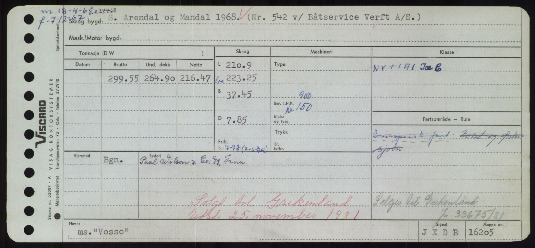 Sjøfartsdirektoratet med forløpere, Skipsmålingen, AV/RA-S-1627/H/Hd/L0042: Fartøy, Vi-We, p. 131