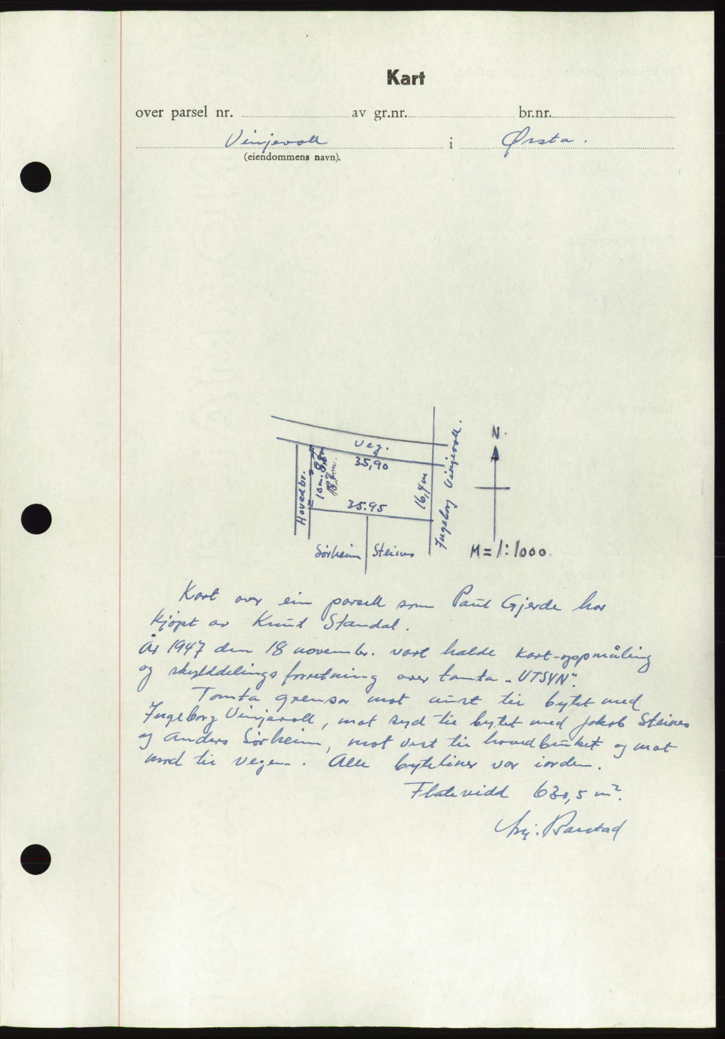 Søre Sunnmøre sorenskriveri, AV/SAT-A-4122/1/2/2C/L0082: Mortgage book no. 8A, 1948-1948, Diary no: : 185/1948