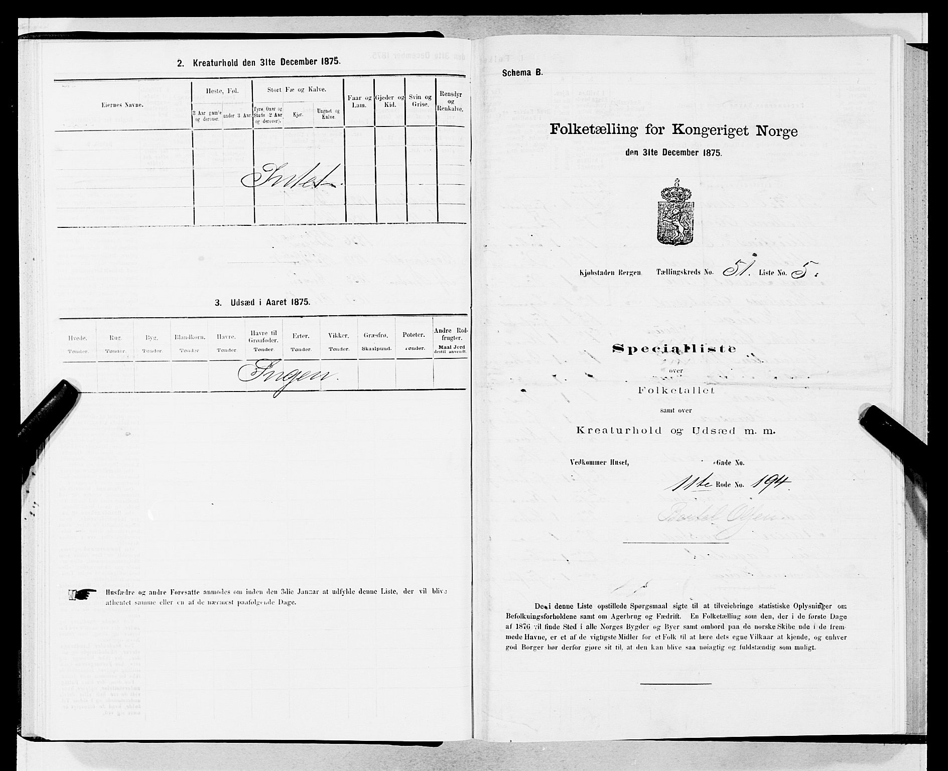 SAB, 1875 census for 1301 Bergen, 1875, p. 2680