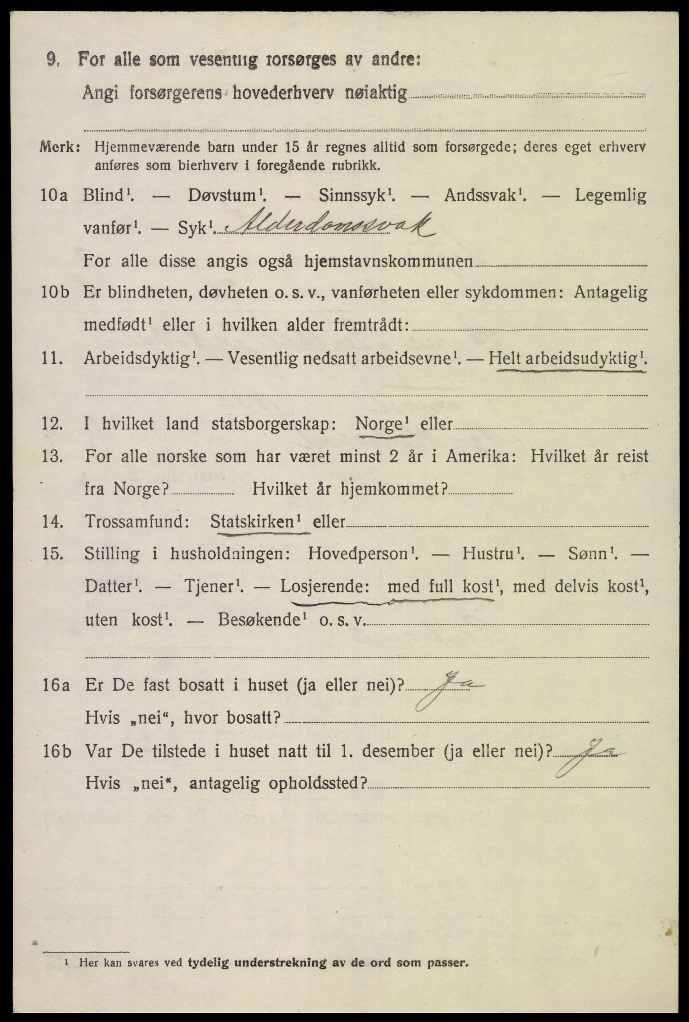 SAK, 1920 census for Søgne, 1920, p. 1650