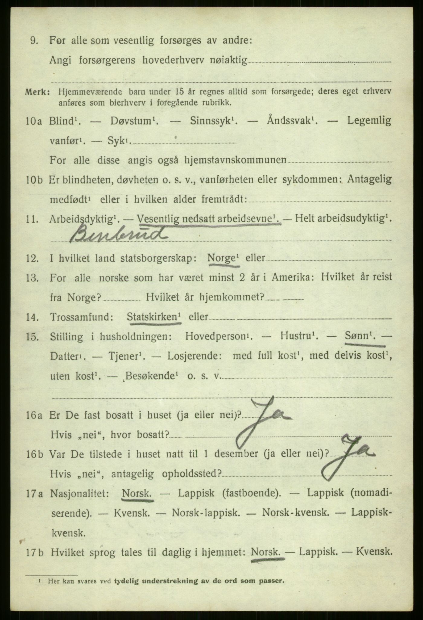 SATØ, 1920 census for Sørreisa, 1920, p. 3669