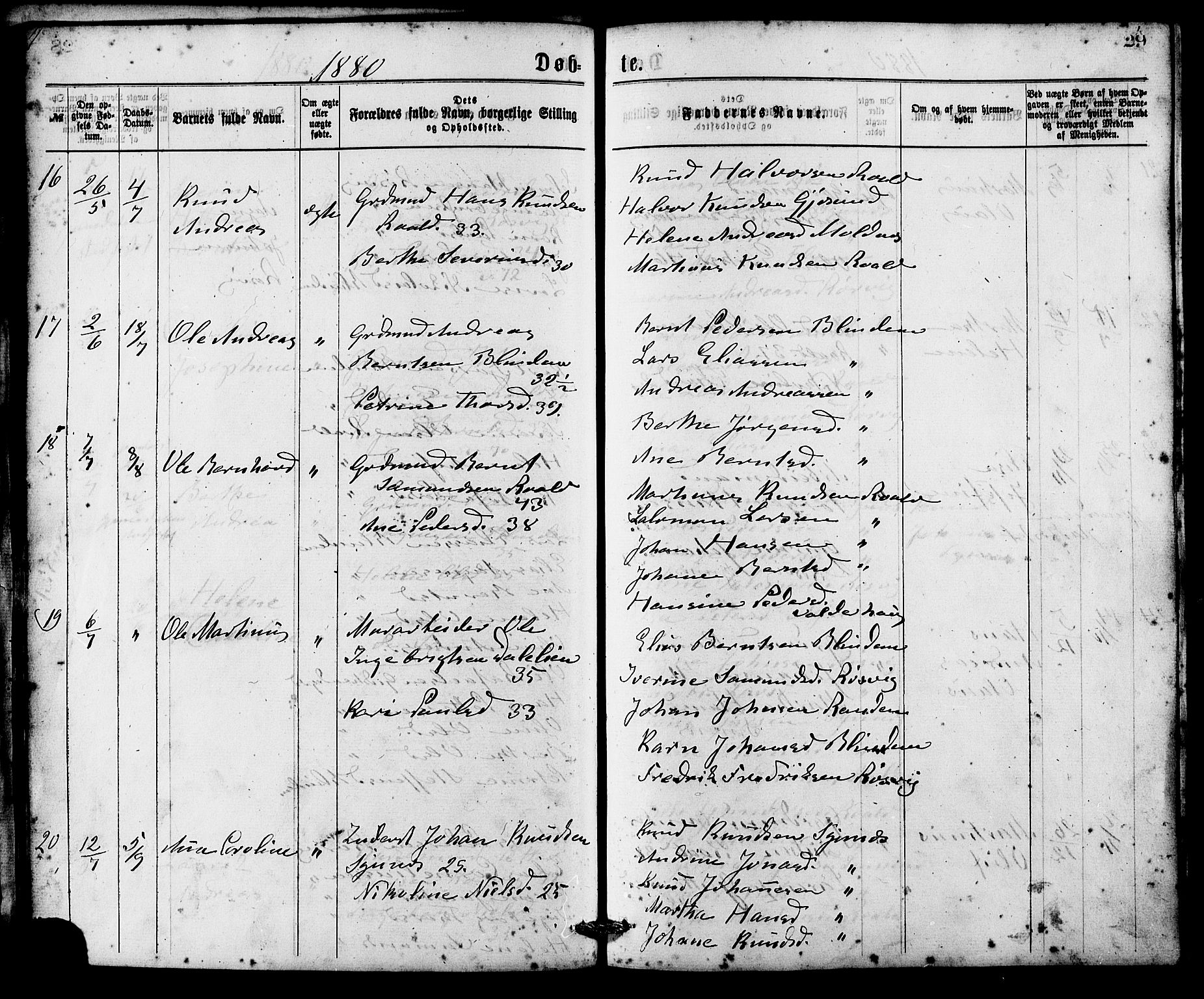 Ministerialprotokoller, klokkerbøker og fødselsregistre - Møre og Romsdal, AV/SAT-A-1454/537/L0519: Parish register (official) no. 537A03, 1876-1889, p. 29