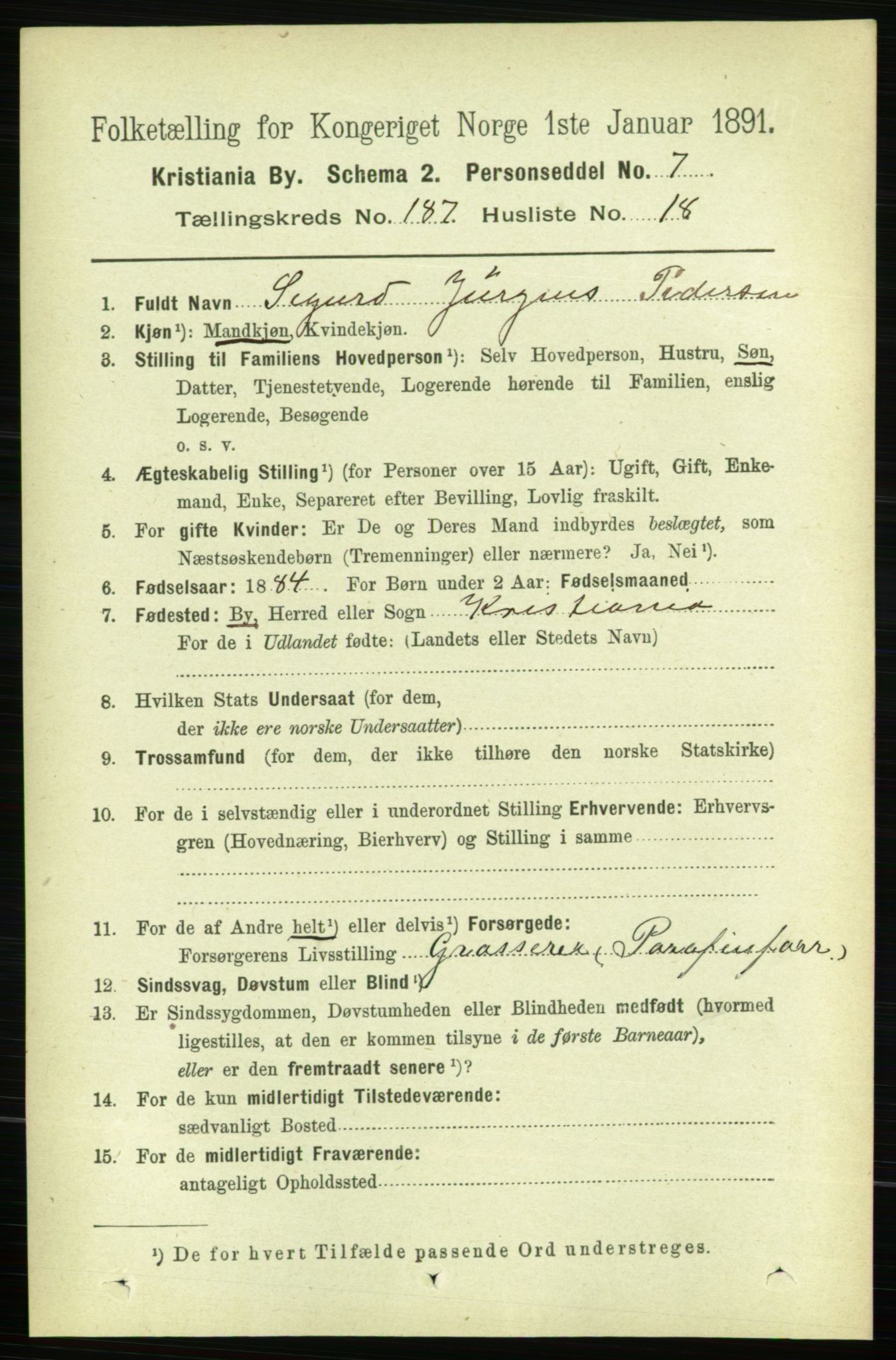 RA, 1891 census for 0301 Kristiania, 1891, p. 112146