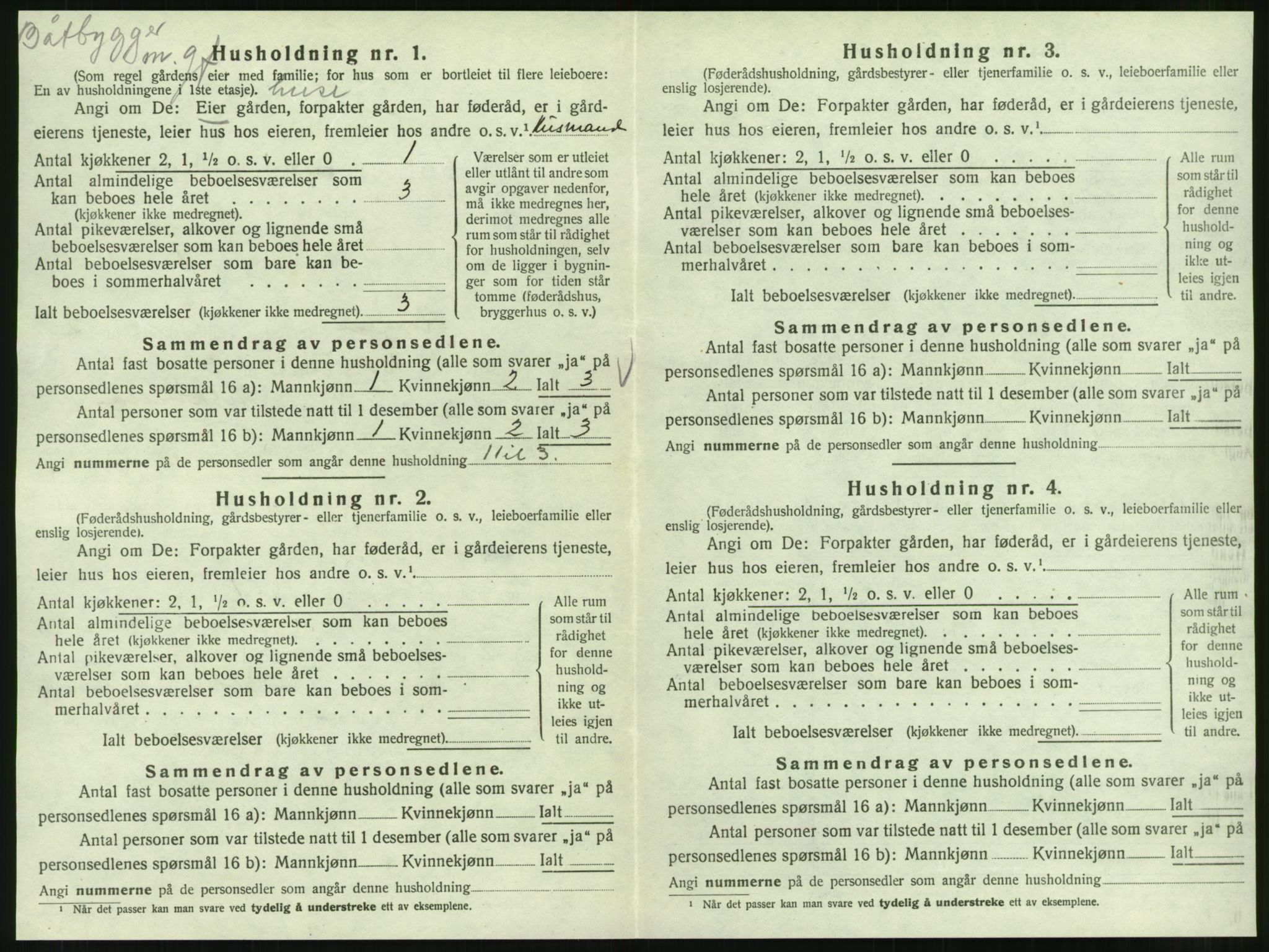 SAT, 1920 census for Korgen, 1920, p. 101